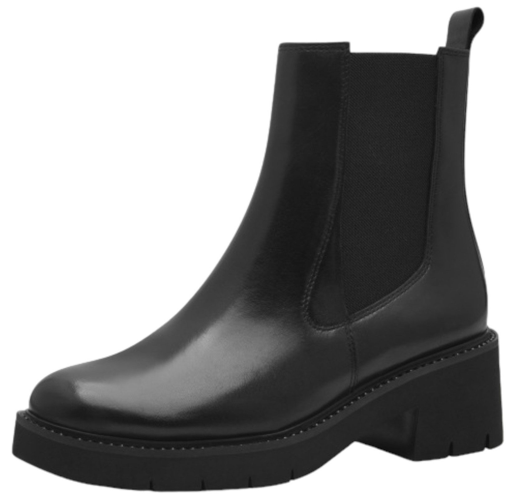 Tamaris 1-25434-43 003 Black Leather Stiefelette