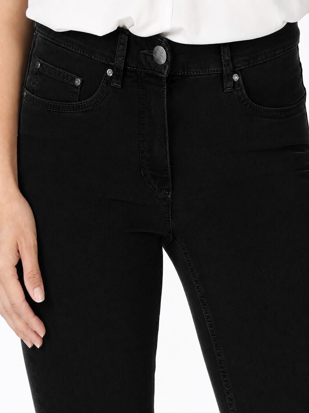 Stretch-Jeans Style CORA-Damen Stretch Jeans mit Dehnbund, 5-Pocket, gerades Bein