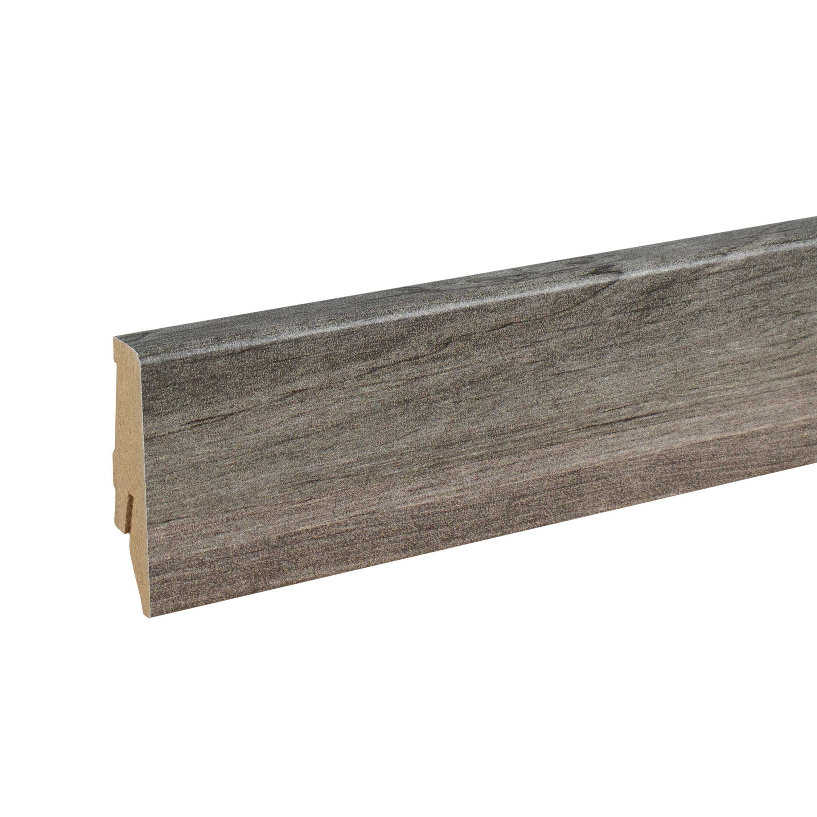 PROVISTON Sockelleiste 18 x 58 x 2400 mm Fußleiste MDF-Kern foliert Eiche by PROVISTON, L: 240 cm, Spar-Set, 5-St.