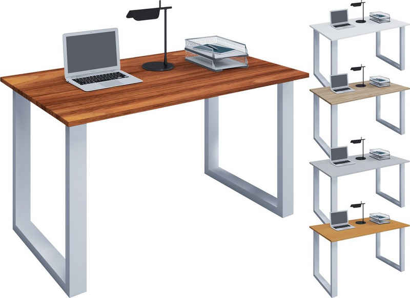 VCM Schreibtisch Büromöbel Schreibtisch Computertisch Lona U Weiß