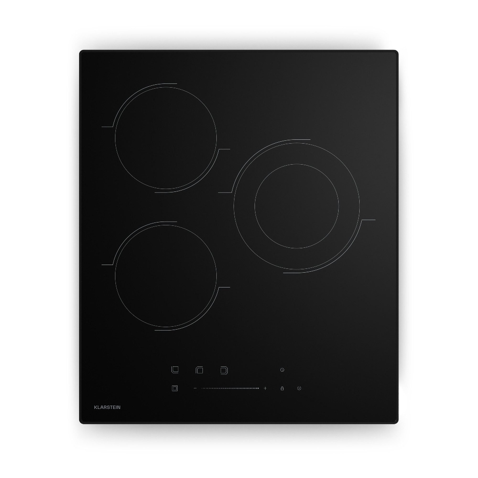 Klarstein Elektro-Kochfeld XFC503T-B1SD XFC503T-B1SD, Elektrische Kochfelder 3 Zonen Aluminium 4200 W Touch
