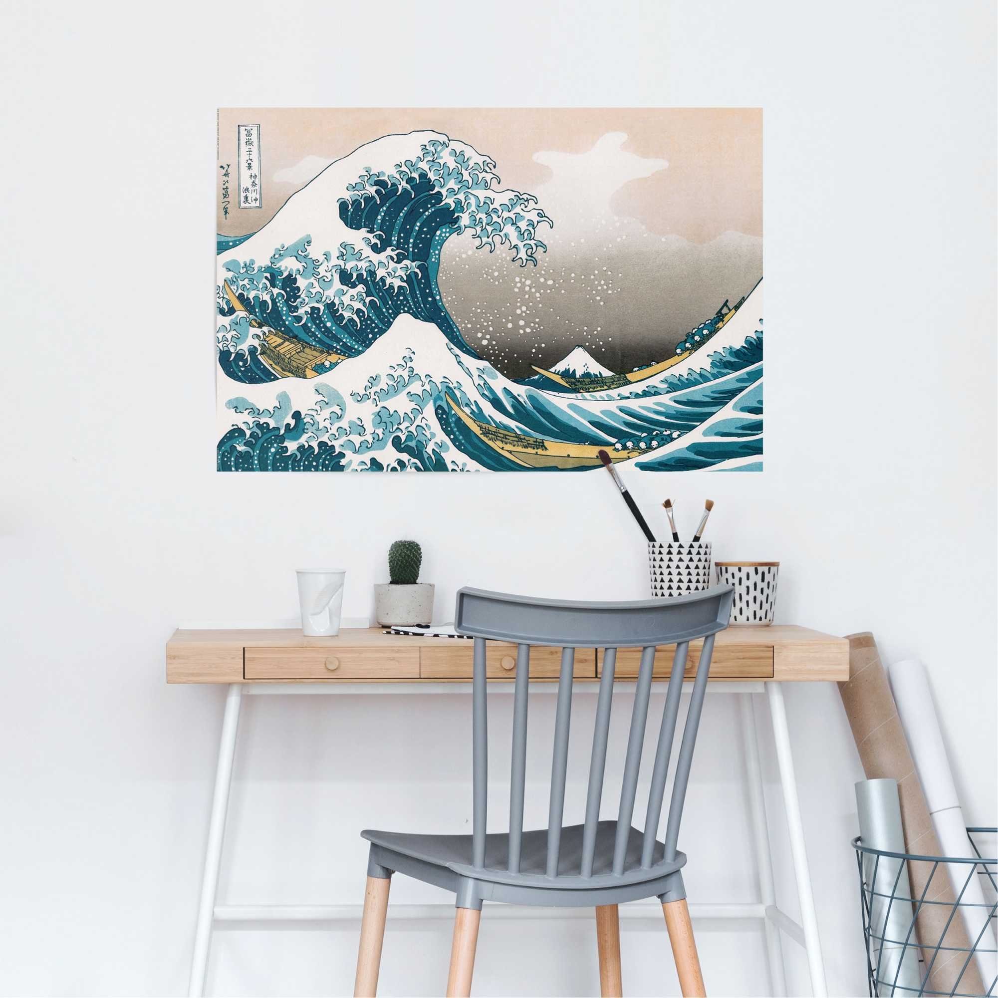 Große Poster Welle - Reinders! Hokusai