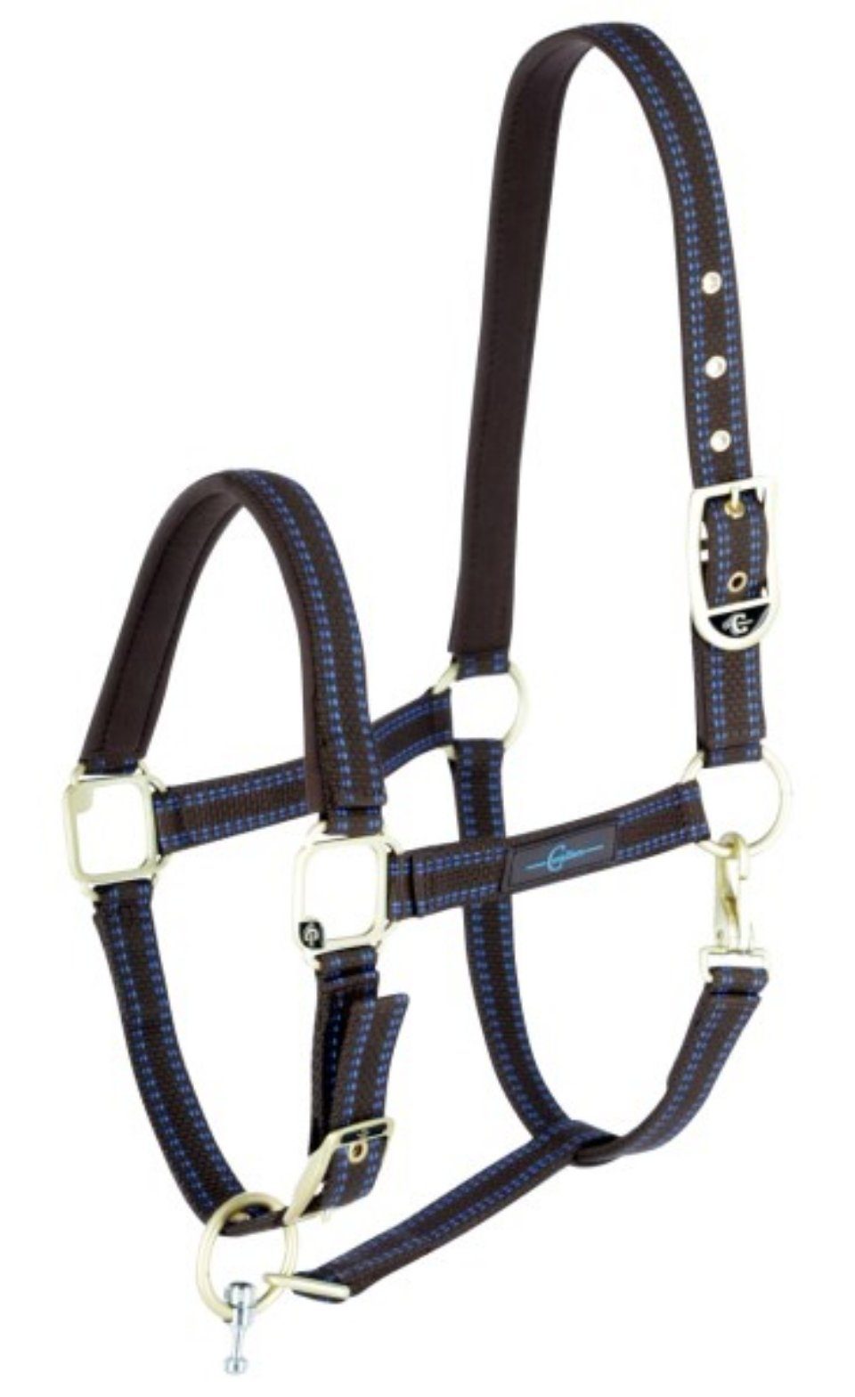 Kerbl Halfter Pferdehalfter inkl. Pin Foal braun / hellblau 3221388