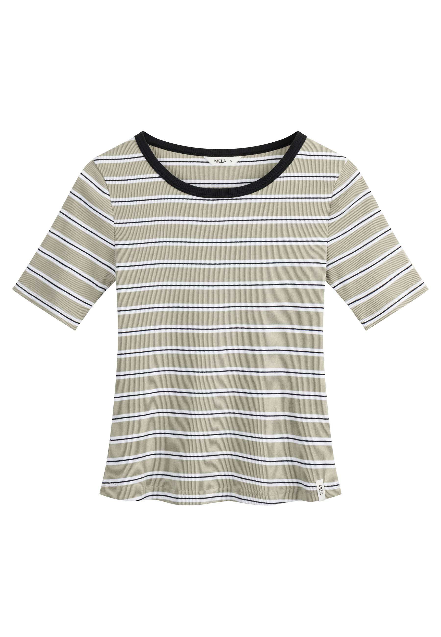 Kurzarmshirt Ripp T-Shirt Style JASLEEN