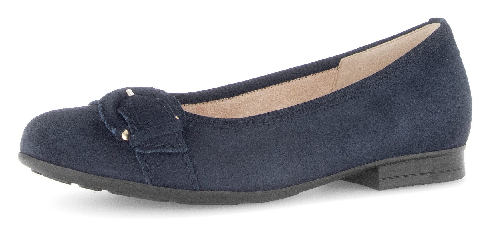 Gabor FLORENZ Ballerina, Blockabsatz, Businessschuh, Komfortschuh mit Elastikeinfass, Weite G