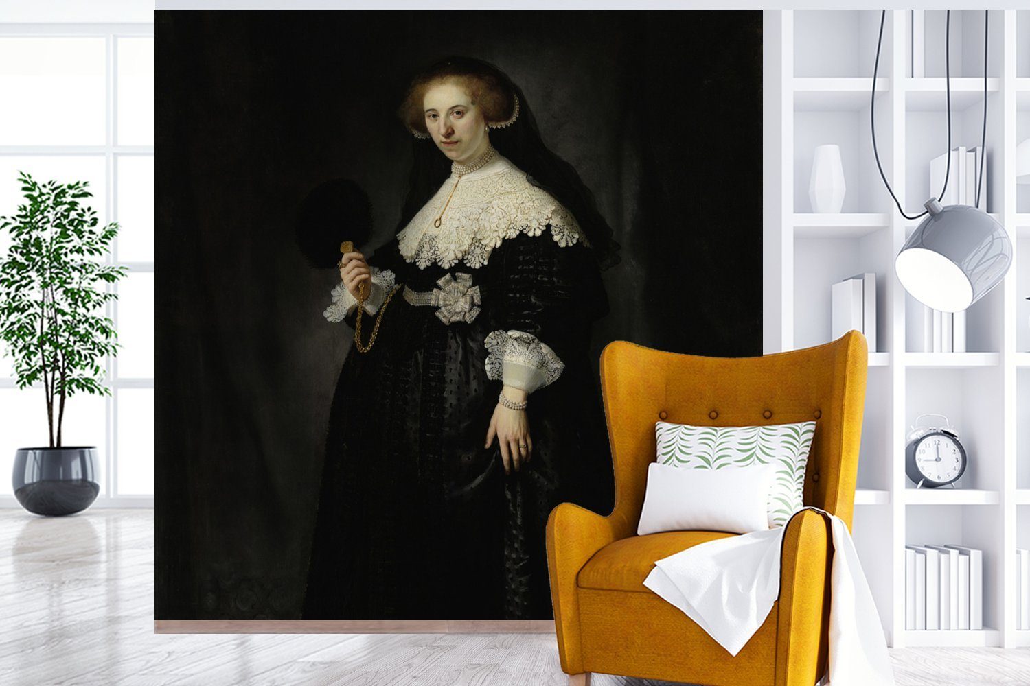 MuchoWow Fototapete Eheporträt von Oopjen Rembrandt Rijn, für Tapete van (5 Gemälde Vinyl Wandtapete Schlafzimmer, Matt, Wohnzimmer - St), bedruckt, von oder Coppit