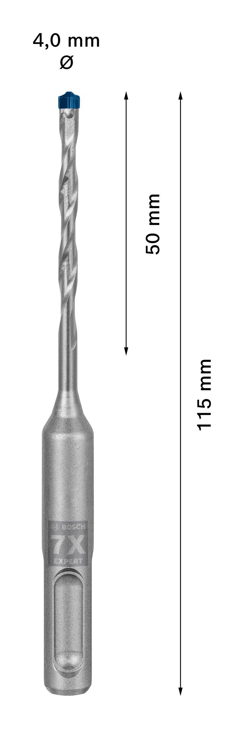 115 - Universalbohrer 50 - BOSCH x 4 Expert 1er-Pack Hammerbohrer plus-7X, SDS x mm