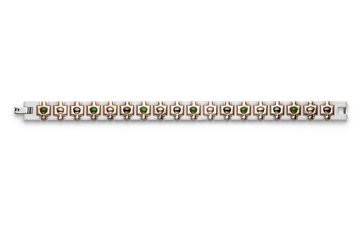 Lunavit Armband Lunavit Magnet Armband Titan Jade weiß-rosé, magnetschmuck
