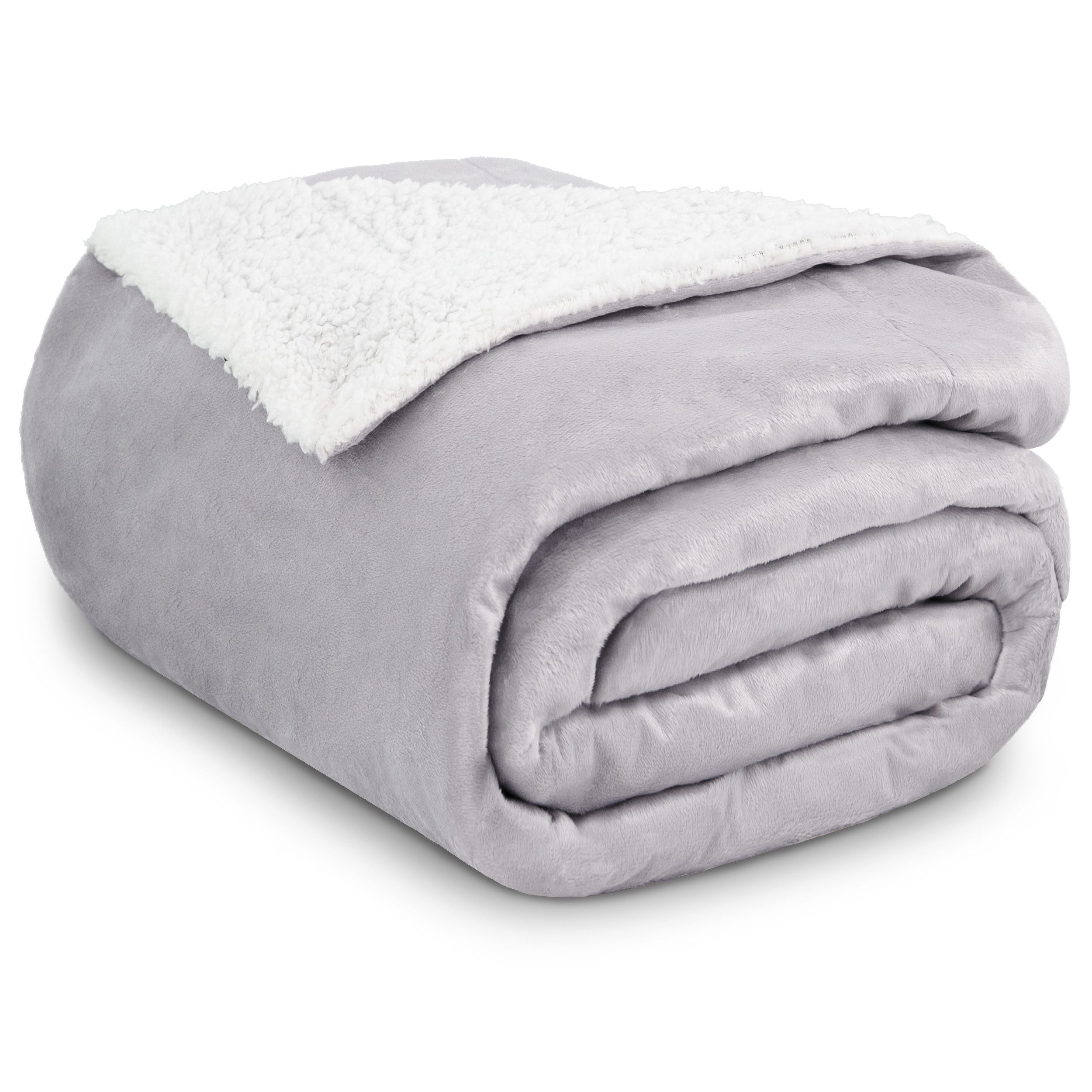 Wohndecke in Lammfell-Optik Kuscheldecke weich & flauschig - Sherpa Fleeced günstig online kaufen