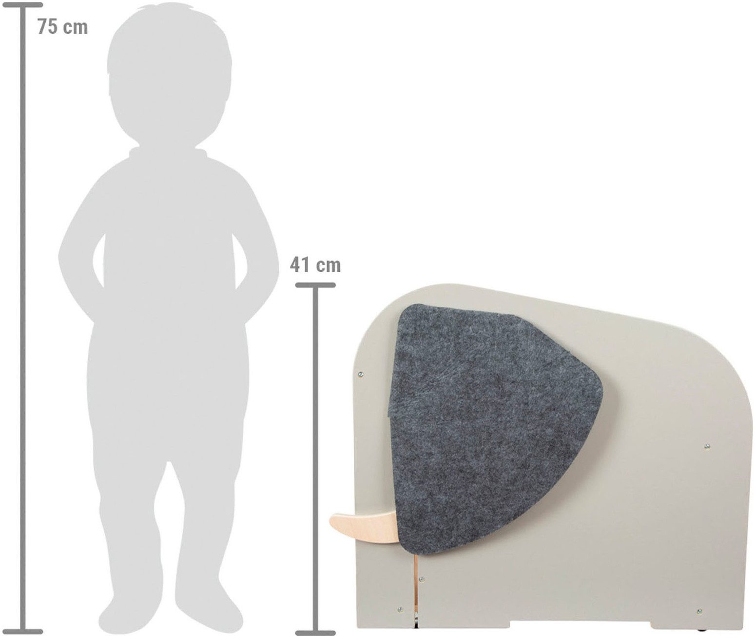 Small Foot Wildlife Elephant Toy Chest with Seat and Wheels