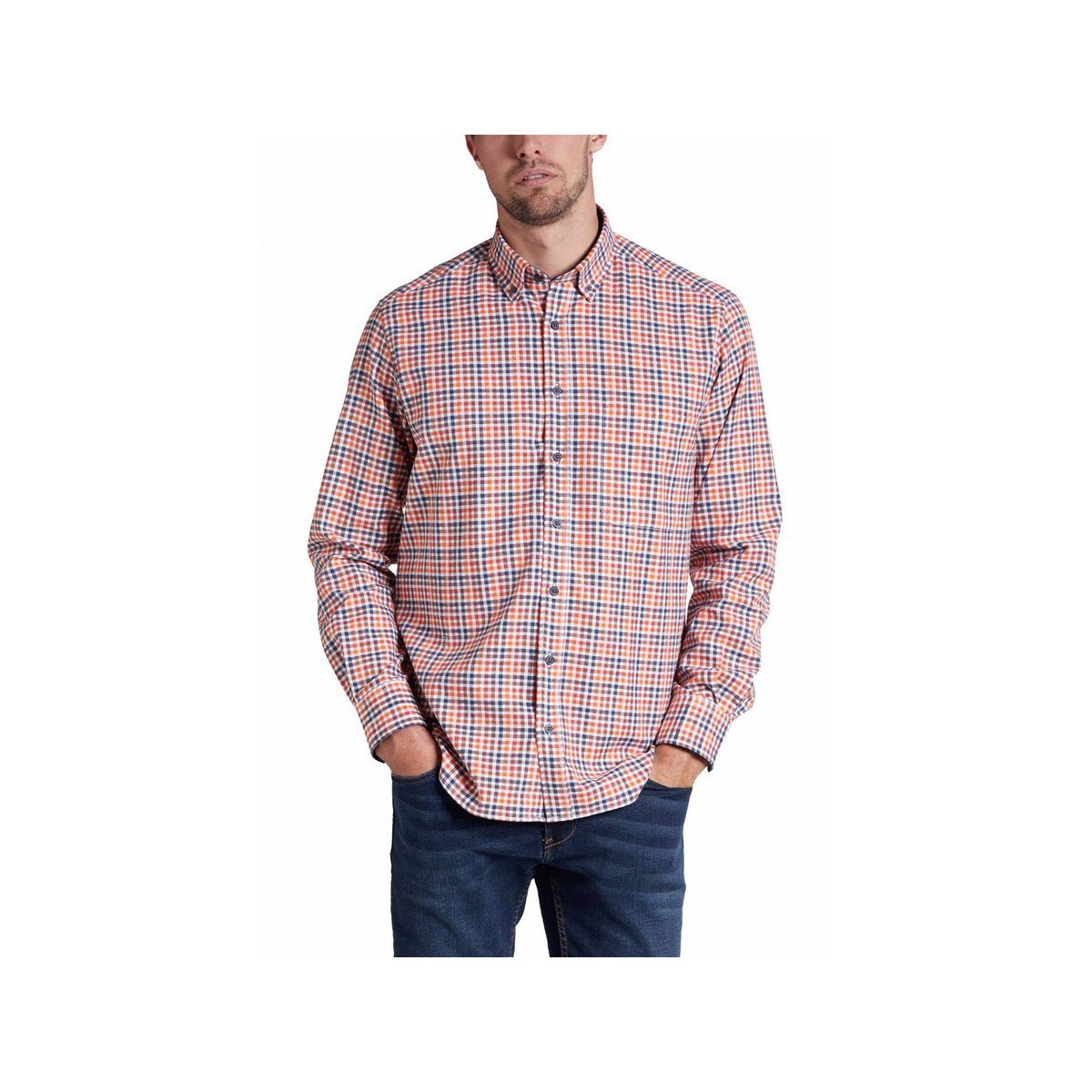 Eterna Langarmhemd orange (1-tlg) | Hemden