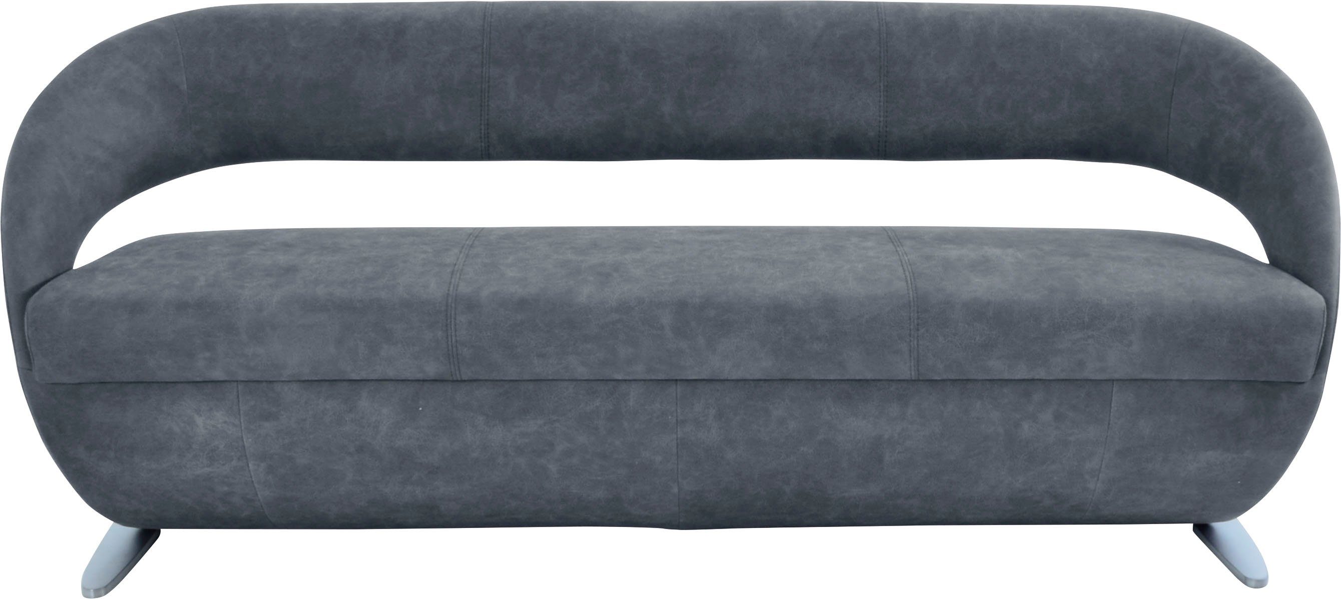 K+W Komfort & Wohnen Polsterbank Wave, in geschwungener Optik mit Metallkufe