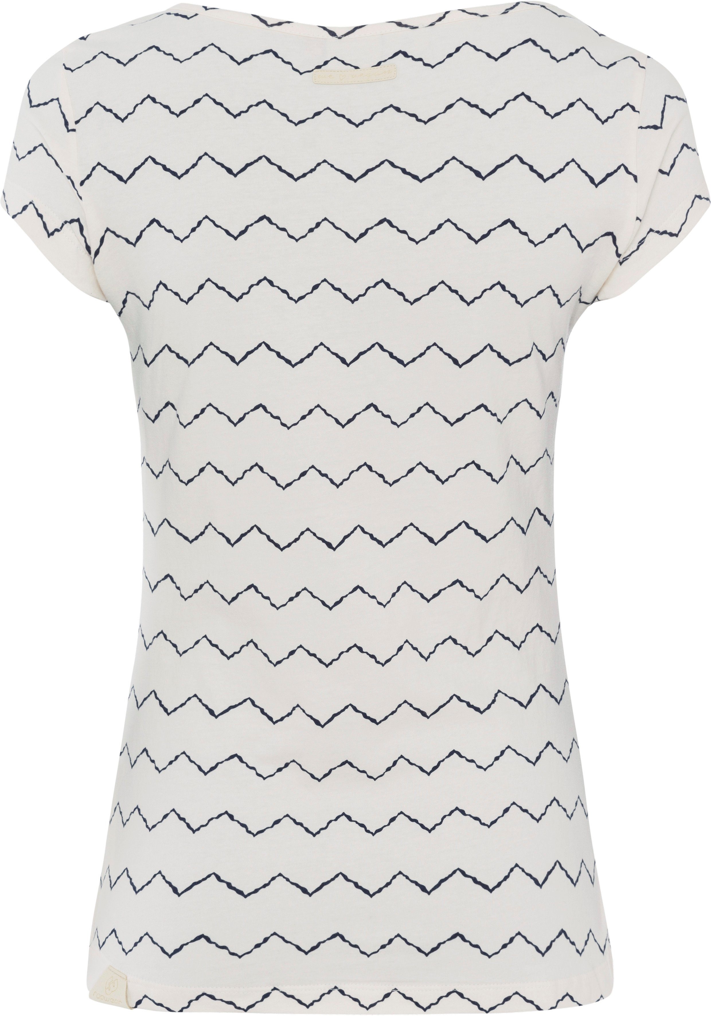 MINT Ragwear T-Shirt 7008 ZAG im ZIG offwhite Zag Allover-Print-Design Zig