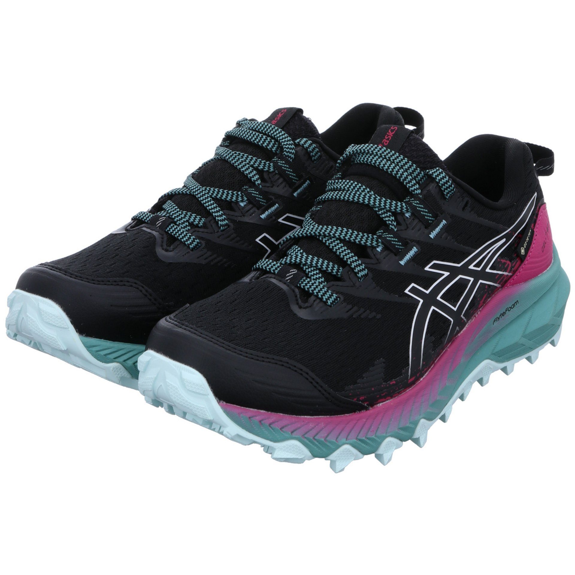 GTX 10 Gel Asics Trailrunner Synthetikkombination Trabuco BLACK/SOOTHING Sneaker SEA