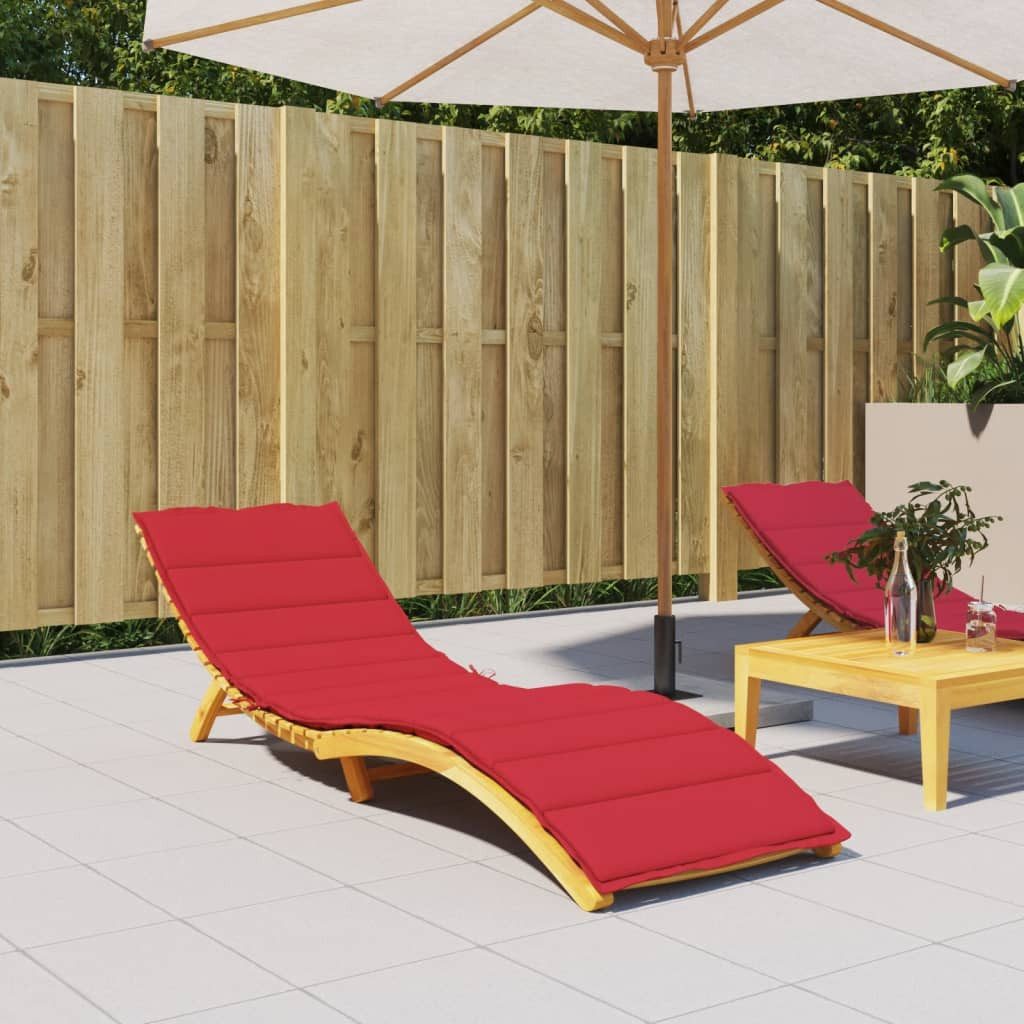 vidaXL Sitzauflage Sonnenliegen-Auflage Rot 200x70x3 cm Oxford-Gewebe, (1 St)