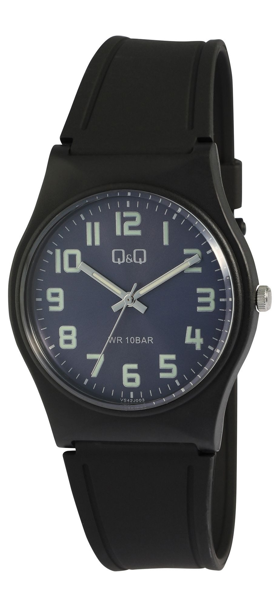 Q&Q Quarzuhr VS42J003Y Damenuhr mit Silikonarmband 3-Zeiger/analog 10 ATM