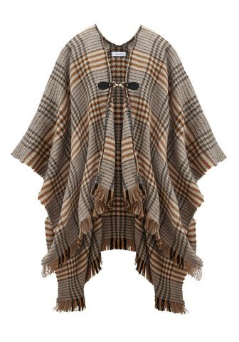  LASCANA Strickponcho modisches Karo Mu...
