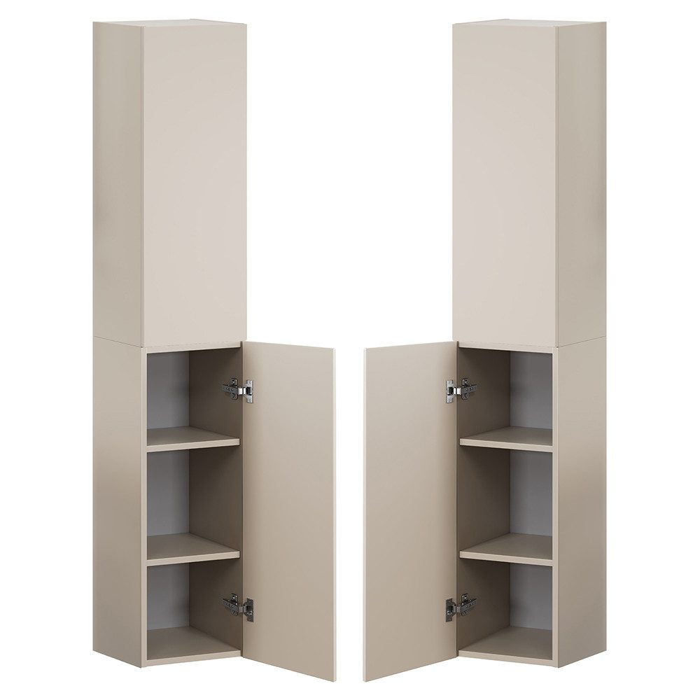 Lomadox Hochschrank DURANGO-56 Badschrank, 160cm hoch, wandhängend, kaschmi günstig online kaufen