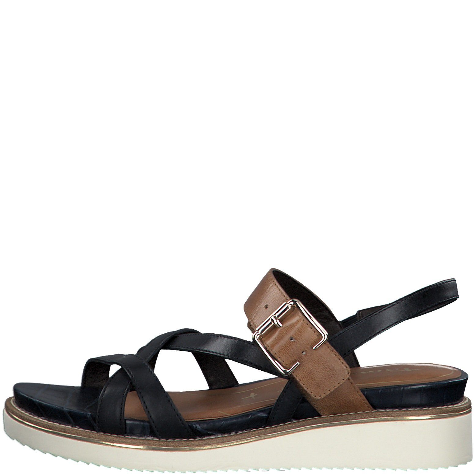 Tamaris Tamaris Damen Sandalette 1-28252-24-804 navy / cognac Sandale