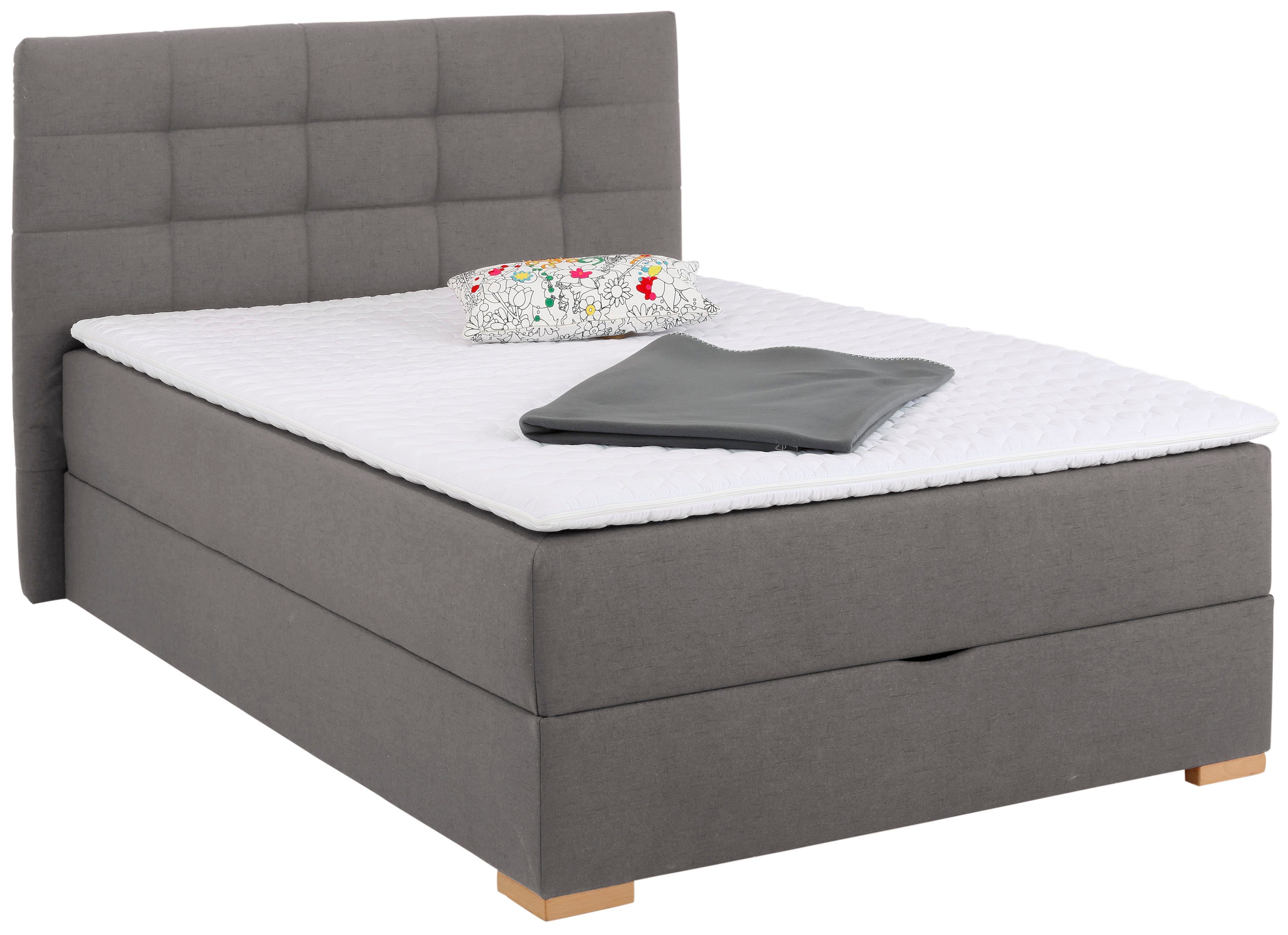 Home affaire Boxbett Olivet mit Bettkasten, in 4 Farben, 4 Breiten, 2 Matratzenarten, auch in Überlänge 220 cm
