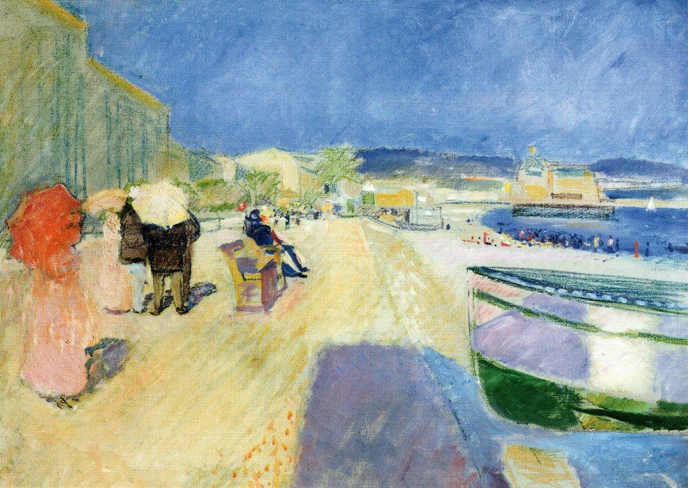Postkarte Kunstkarte Edvard Munch des "Promenade Anglais"