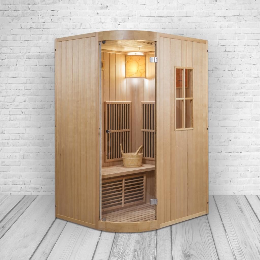 PureHaven Infrarotkabine Alpha I 125x110x190 cm, Saunaofen (3000 W)