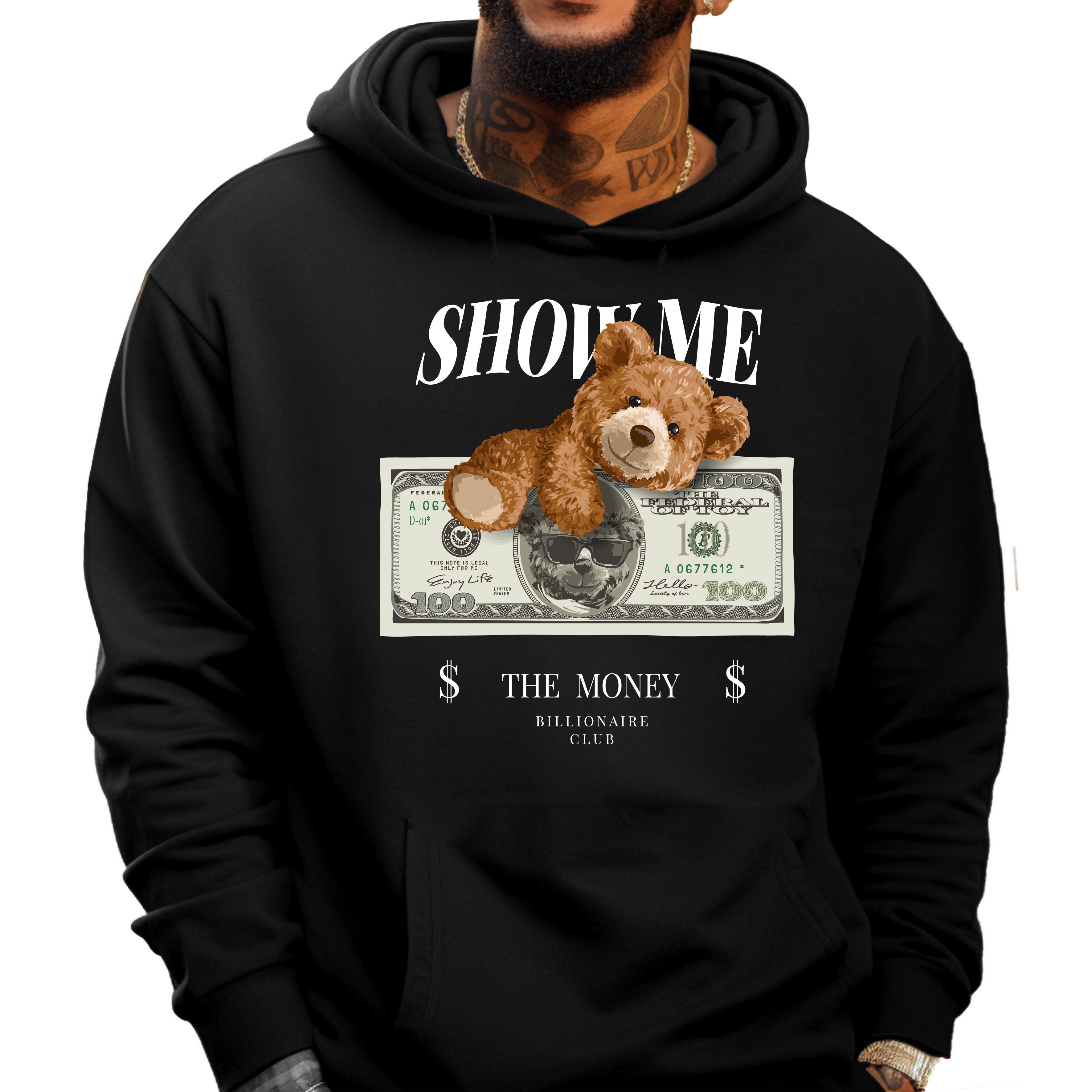 Banco Hoodie Kapuzenpullover Bärenaufdruck in Größen günstig online kaufen