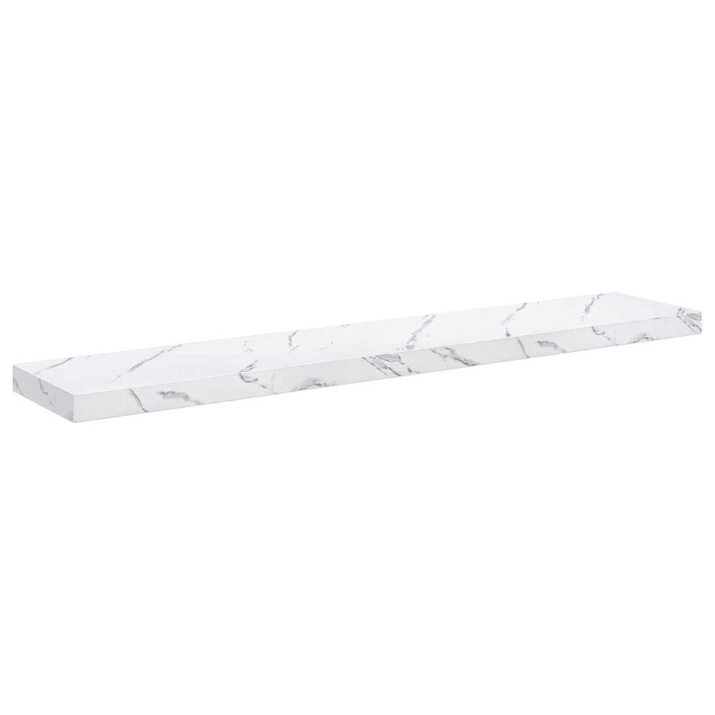 vidaXL Regal Wandregal Weiß Marmor 120 x 23,5 x 4 cm Holzwerkstoff, 1-tlg. günstig online kaufen