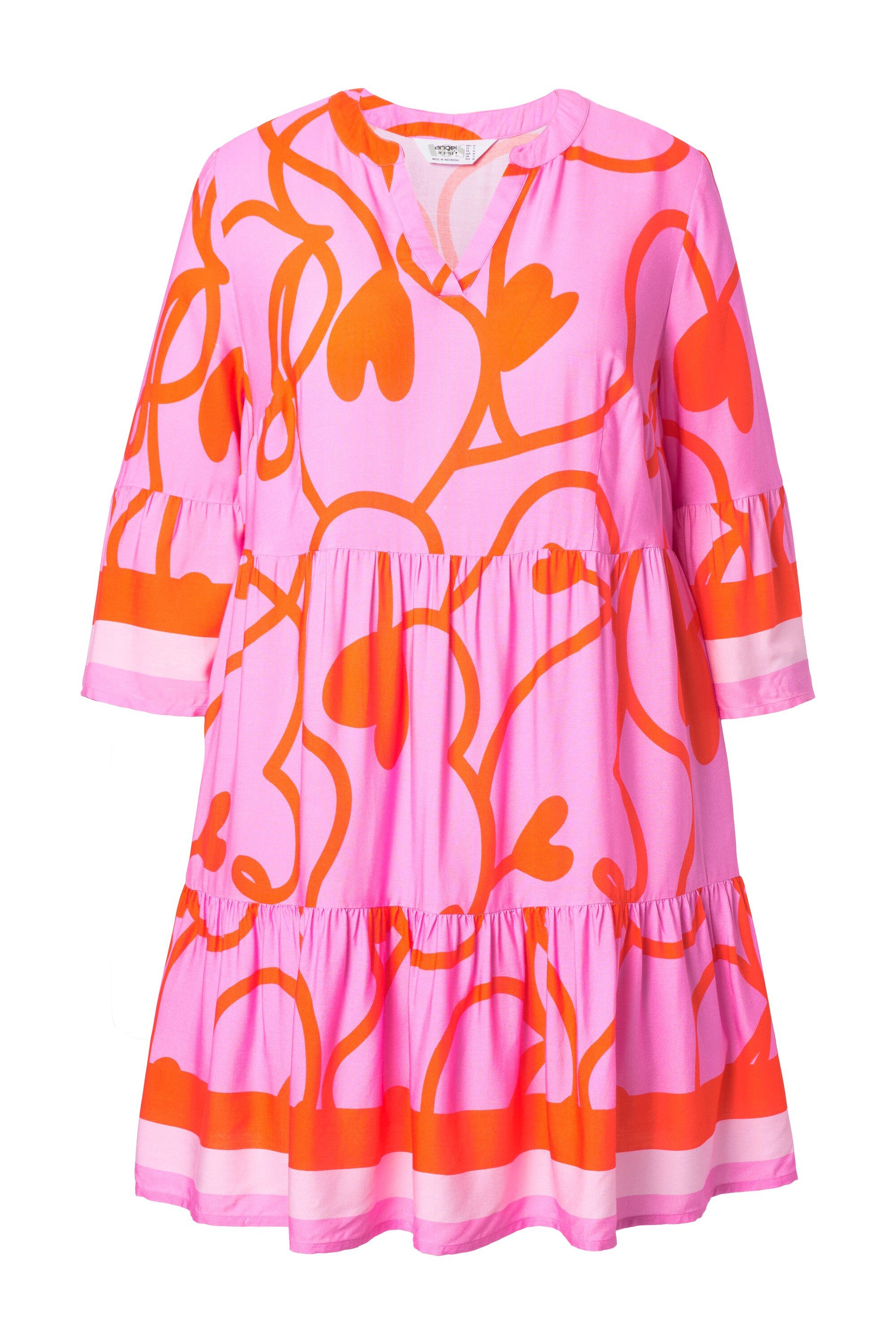 Angel of Style Tunika Tunika länger geschnitten Linien-Muster Volants günstig online kaufen