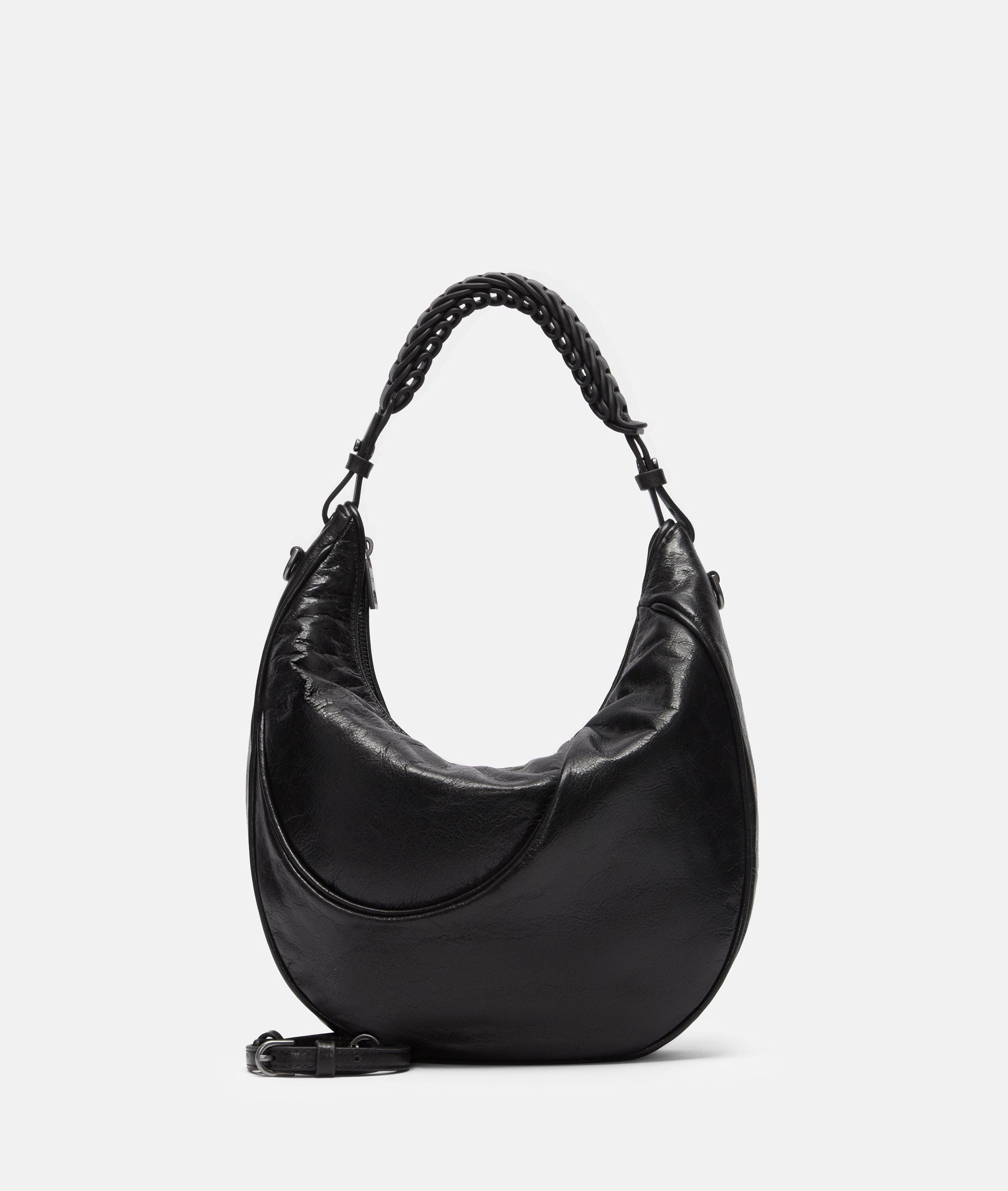 Liebeskind Berlin Schultertasche Hobo, Handliche Hobo-Bag aus gewachstem Leder