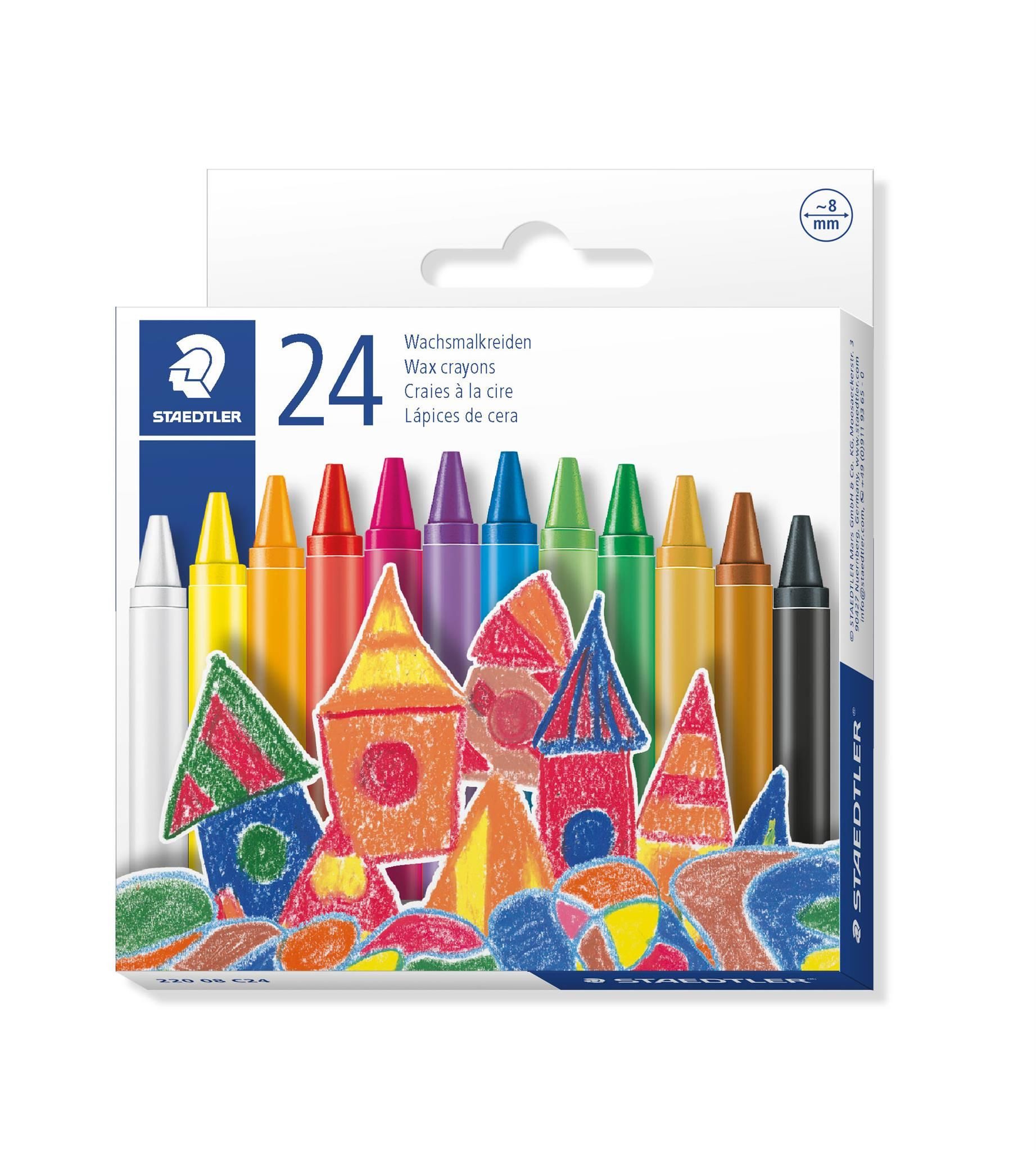 STAEDTLER Wachsmalstift Staedtler Wachsmalkreide 8mm 24St.
