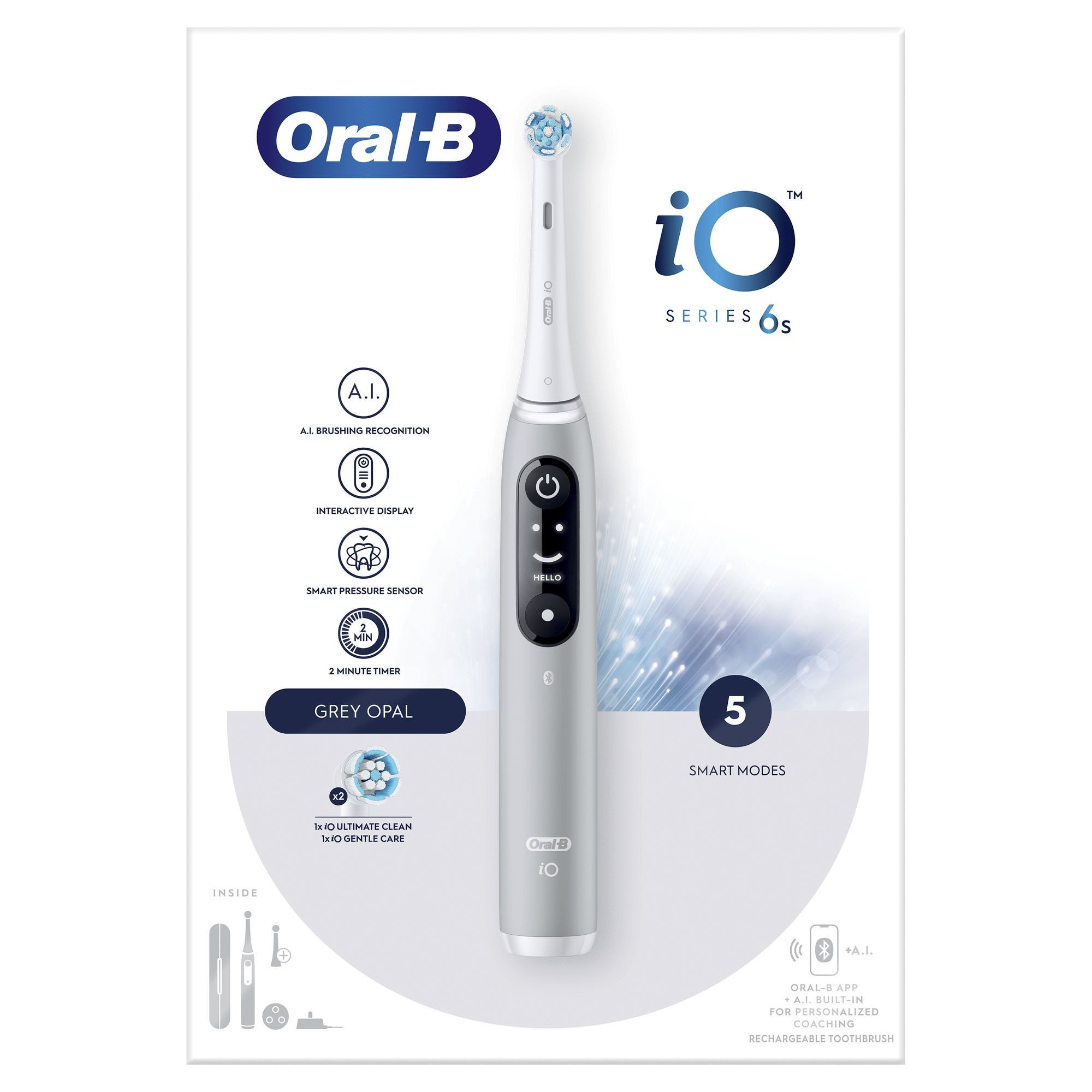 Braun Elektrische Zahnbürste Oral-B iO Series 6S grey opal (427360)