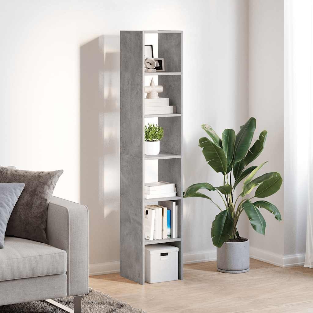 vidaXL Fächerschrank Bücherregale 2Stk. Stapelbar Betongrau günstig online kaufen