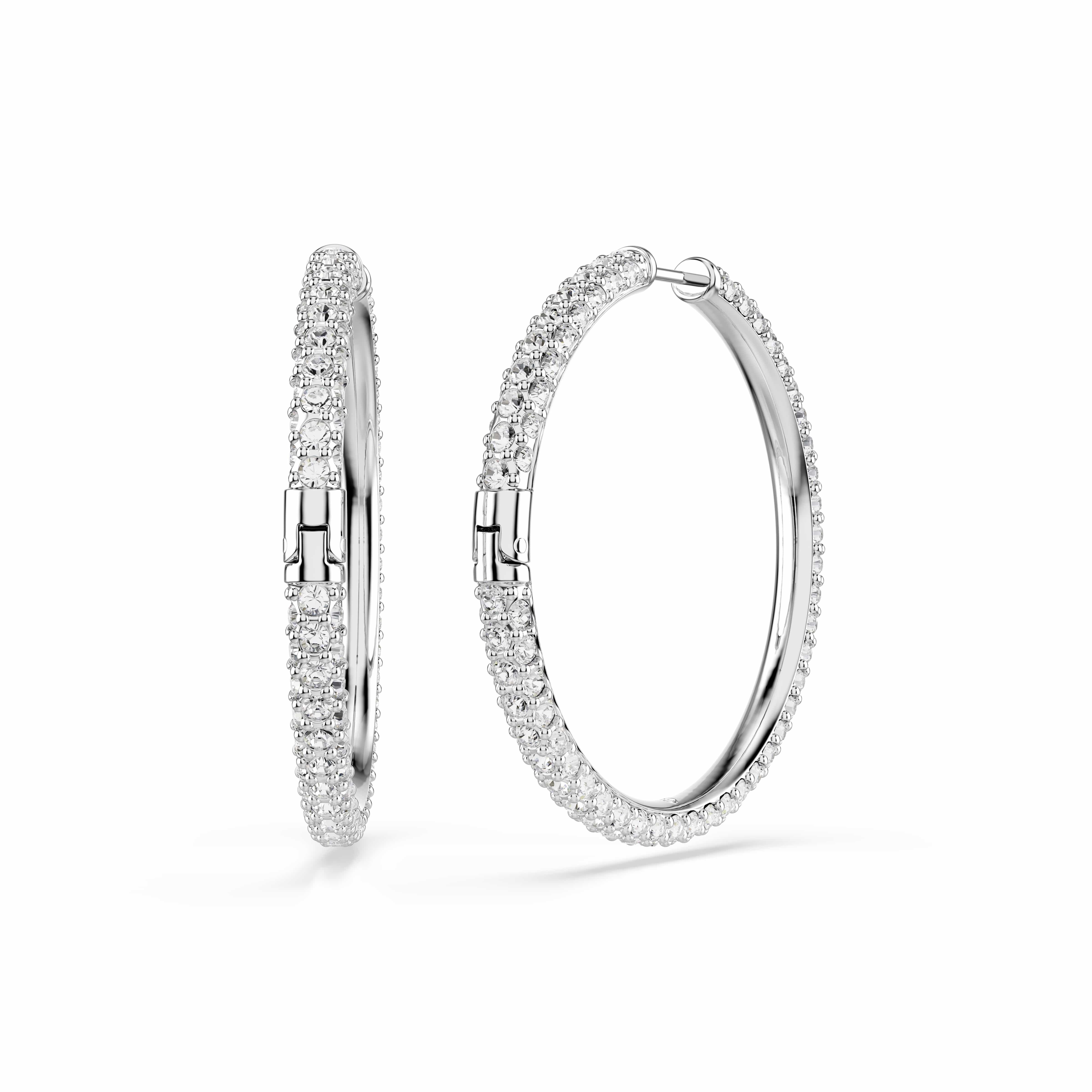 Swarovski Paar Creolen Schmuck Geschenk DEXTERA Ohrringe, mit Swarovski® Kristall – Bild 2 von 5