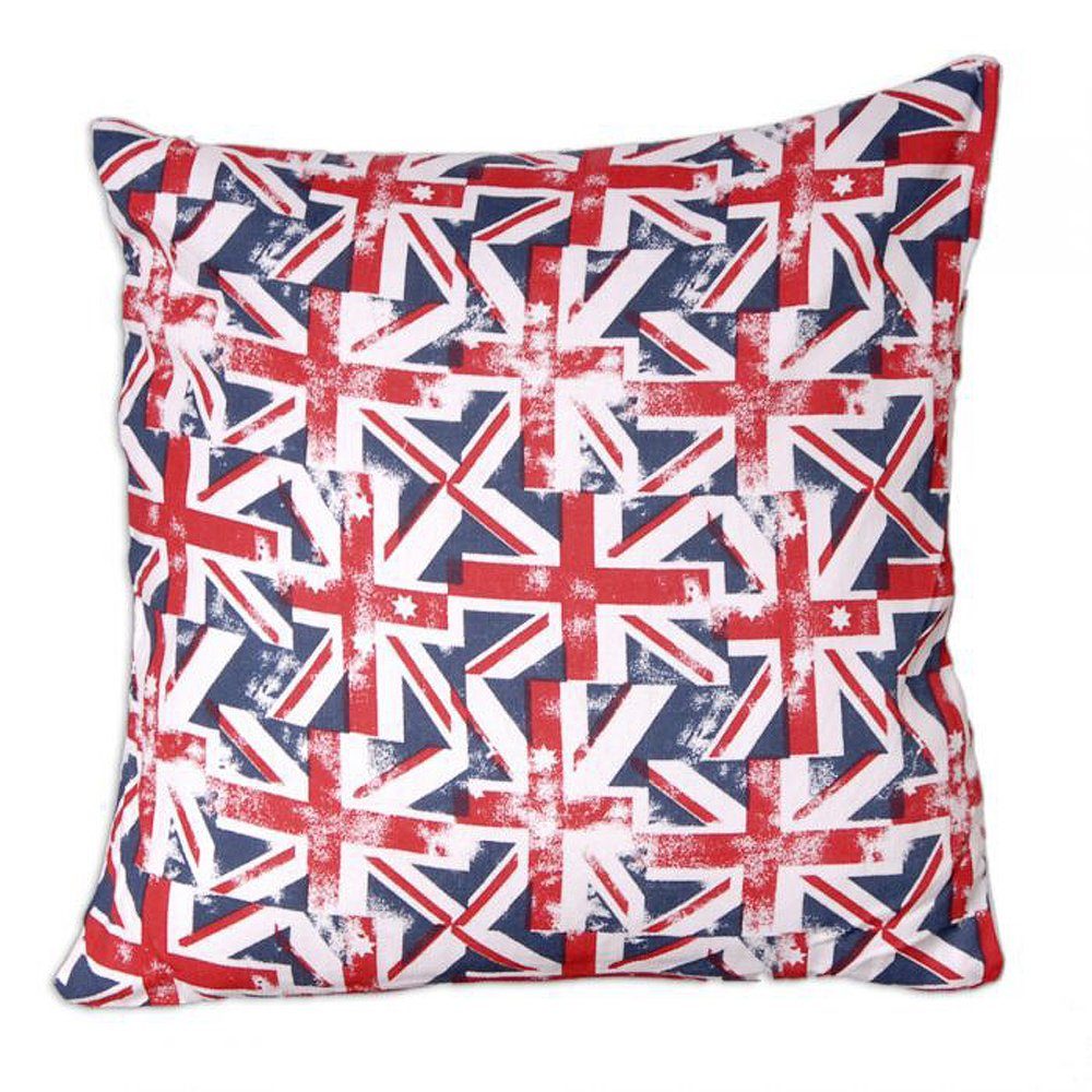 LebensWohnArt Dekokissen Kissen Dekokissen inkl. Füllung 42x42cm UNION JACK