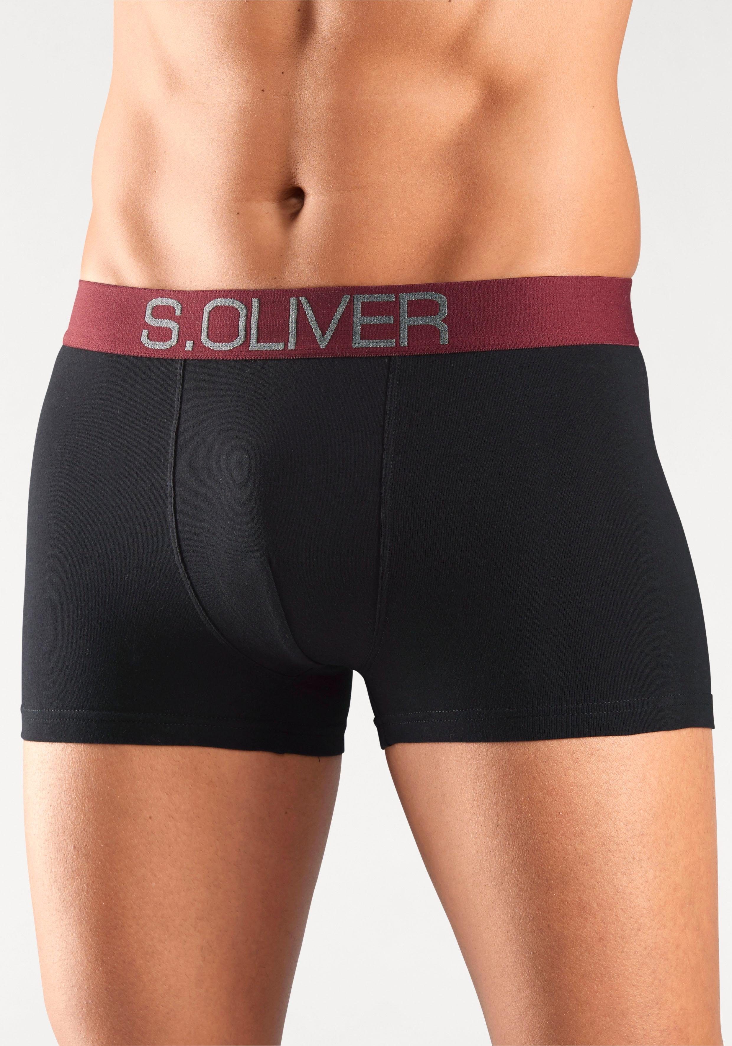 s.Oliver Boxer Boxershorts für Herren (Packung, 4-St) mit kontrastfarbenem Webbund – Bild 4 von 5