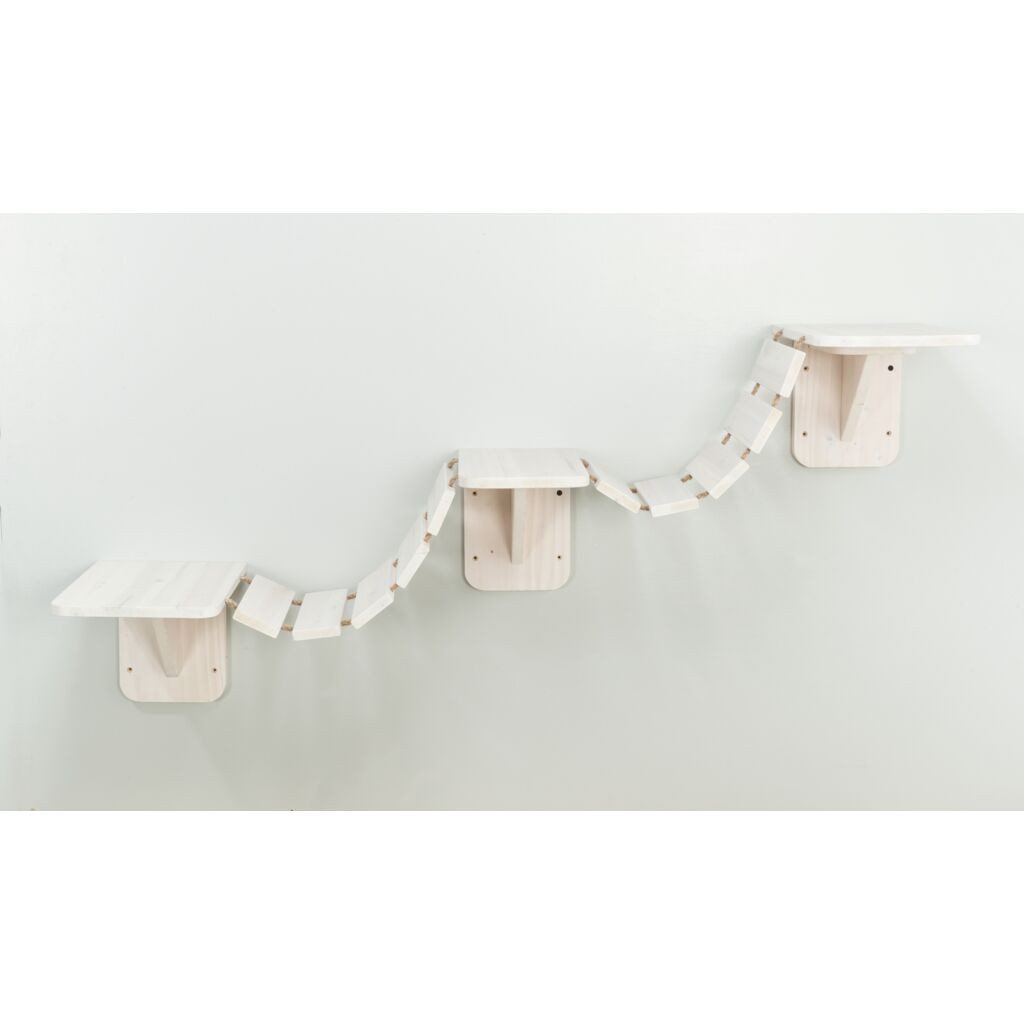 TRIXIE Katzen-Kletterwand Kletterleiter zur Wandmontage - weiß - 150 × 30 cm