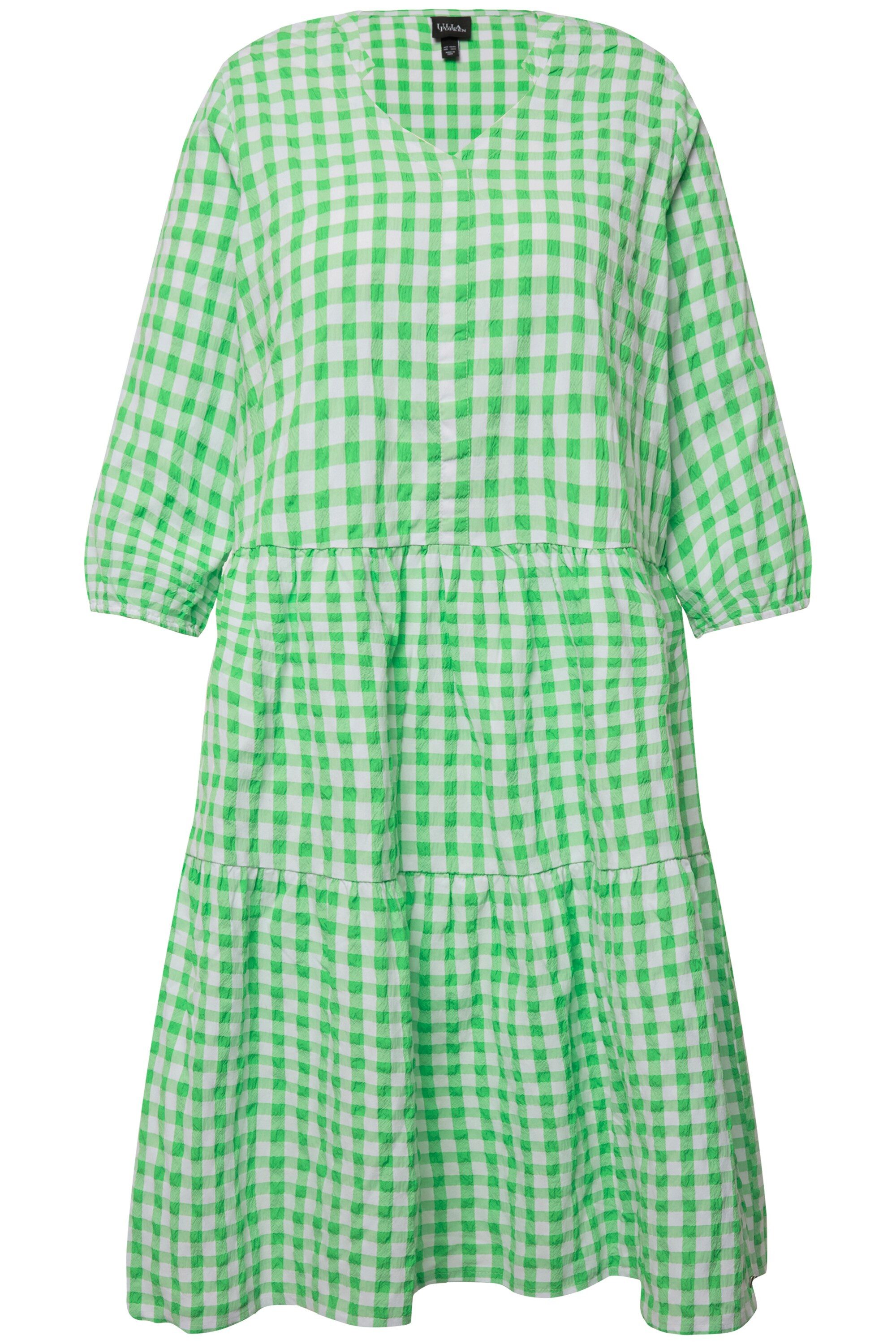 Ulla Popken Jerseykleid Tunika-Midikleid Bubble-Qualität V-Ausschnitt – Bild 2 von 4