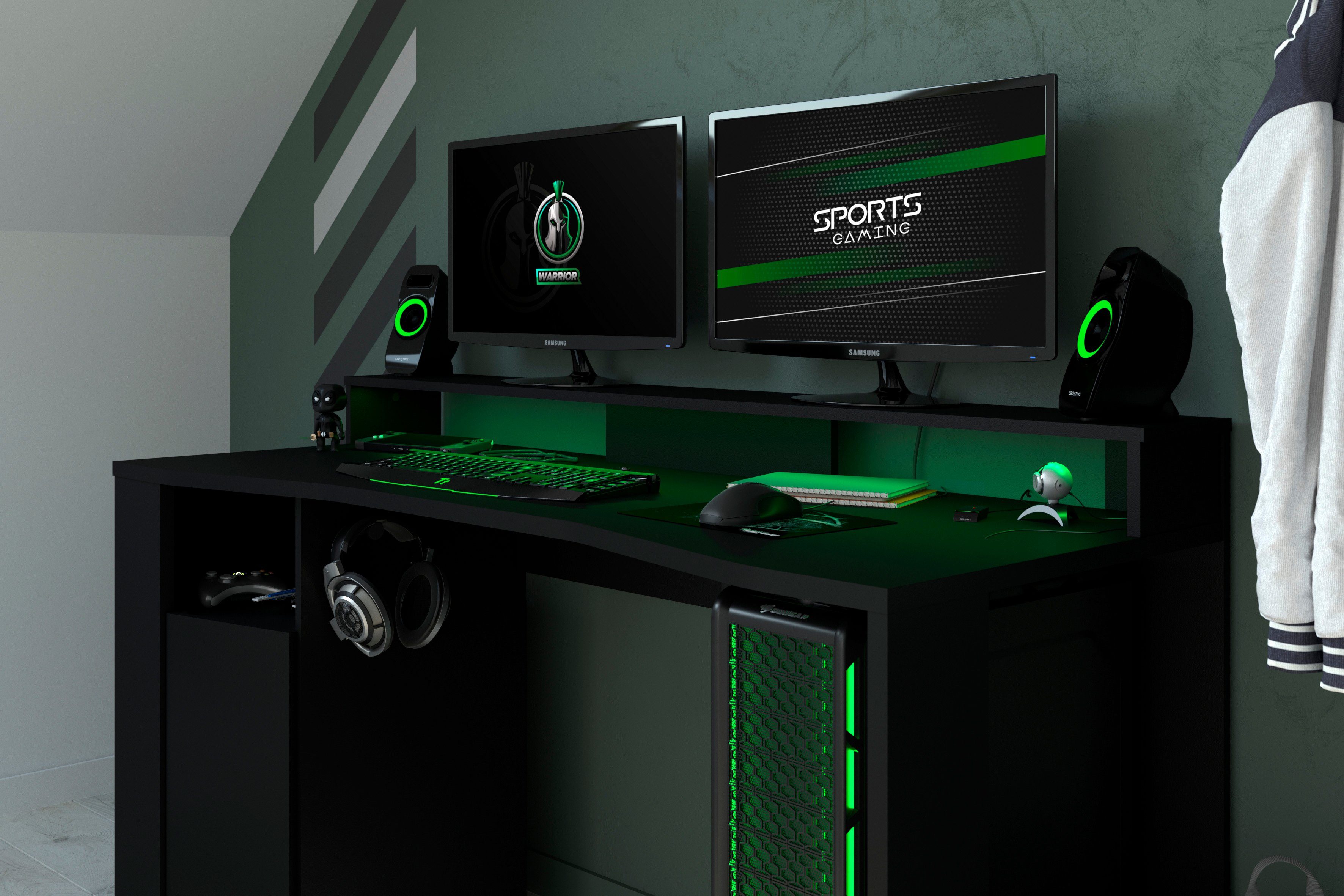 Parisot Jugendzimmer-Set Gaming - Set, (2-tlg), Gaming-Set