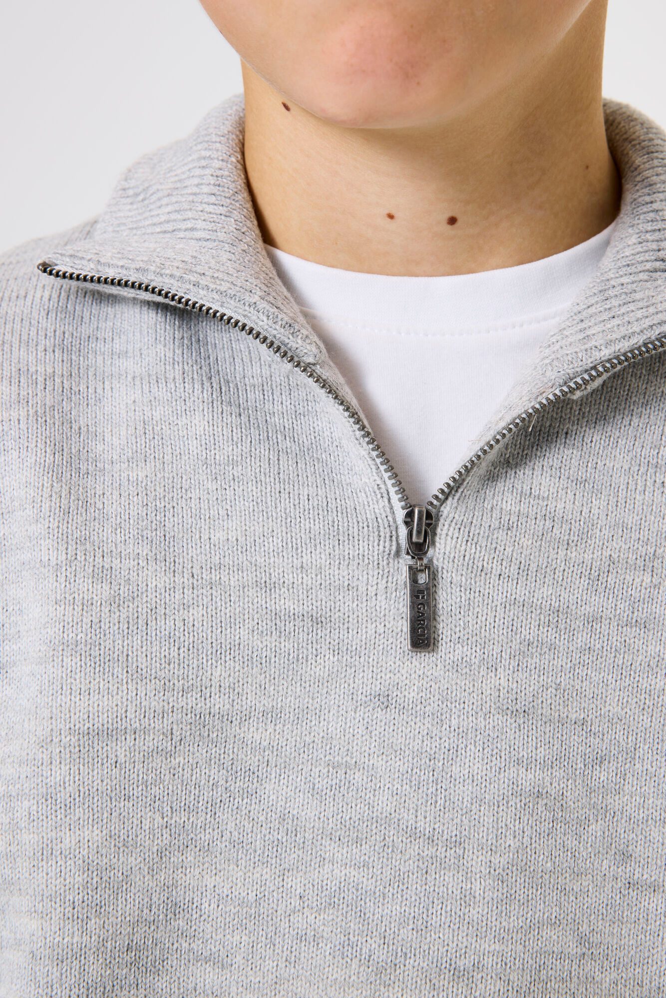 Garcia Strickpullover mit Zip-Kragen