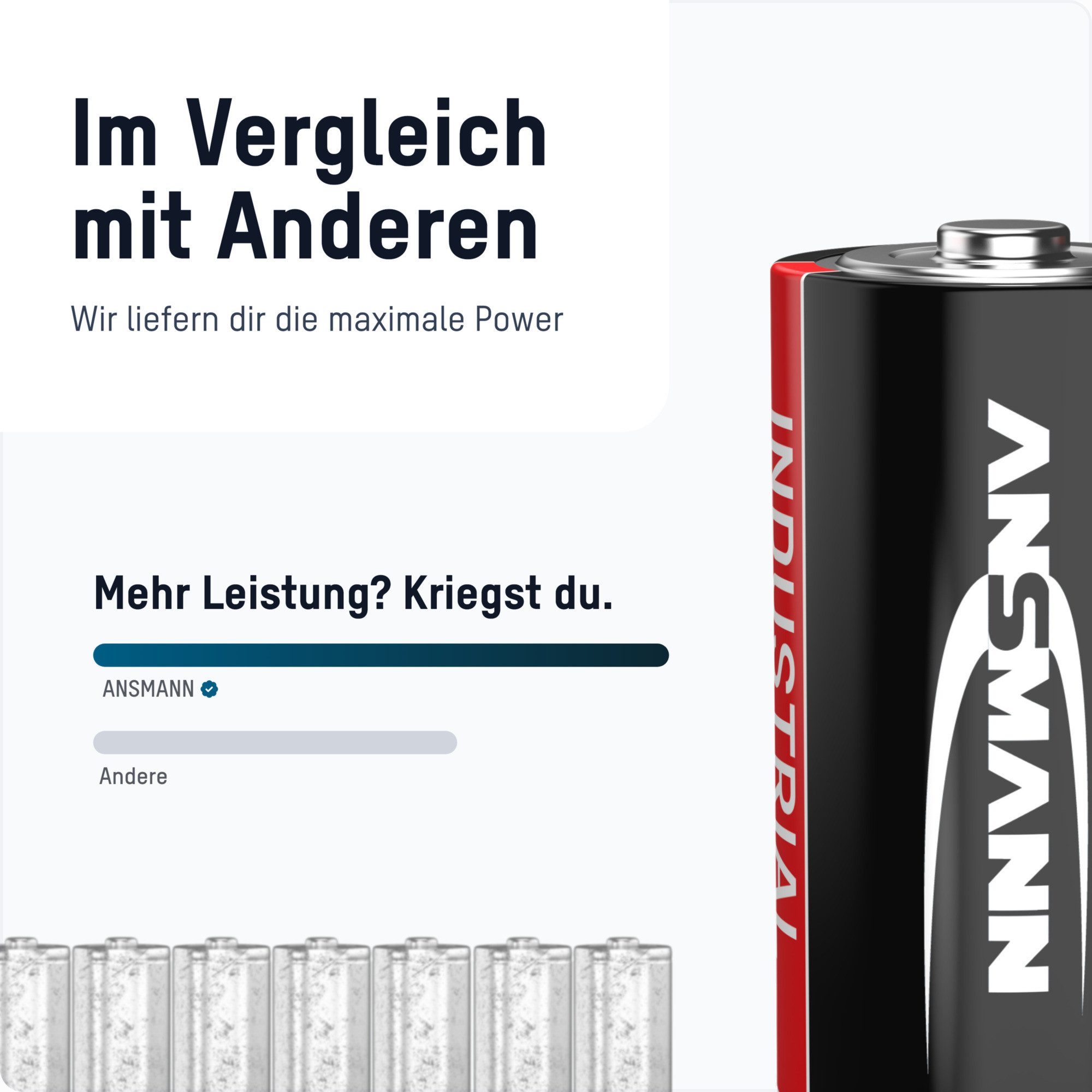 ANSMANN AG 10x Industrial Batterie Baby C 1,5V - LR14 Alkaline (10 Stück) Batterie