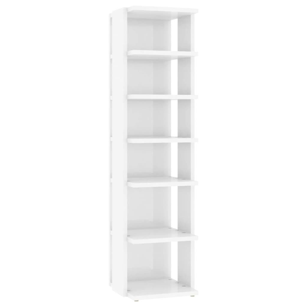 vidaXL Schuhschrank Schuhregal Hochglanz-Weiß 27,5x27x102 cm günstig online kaufen