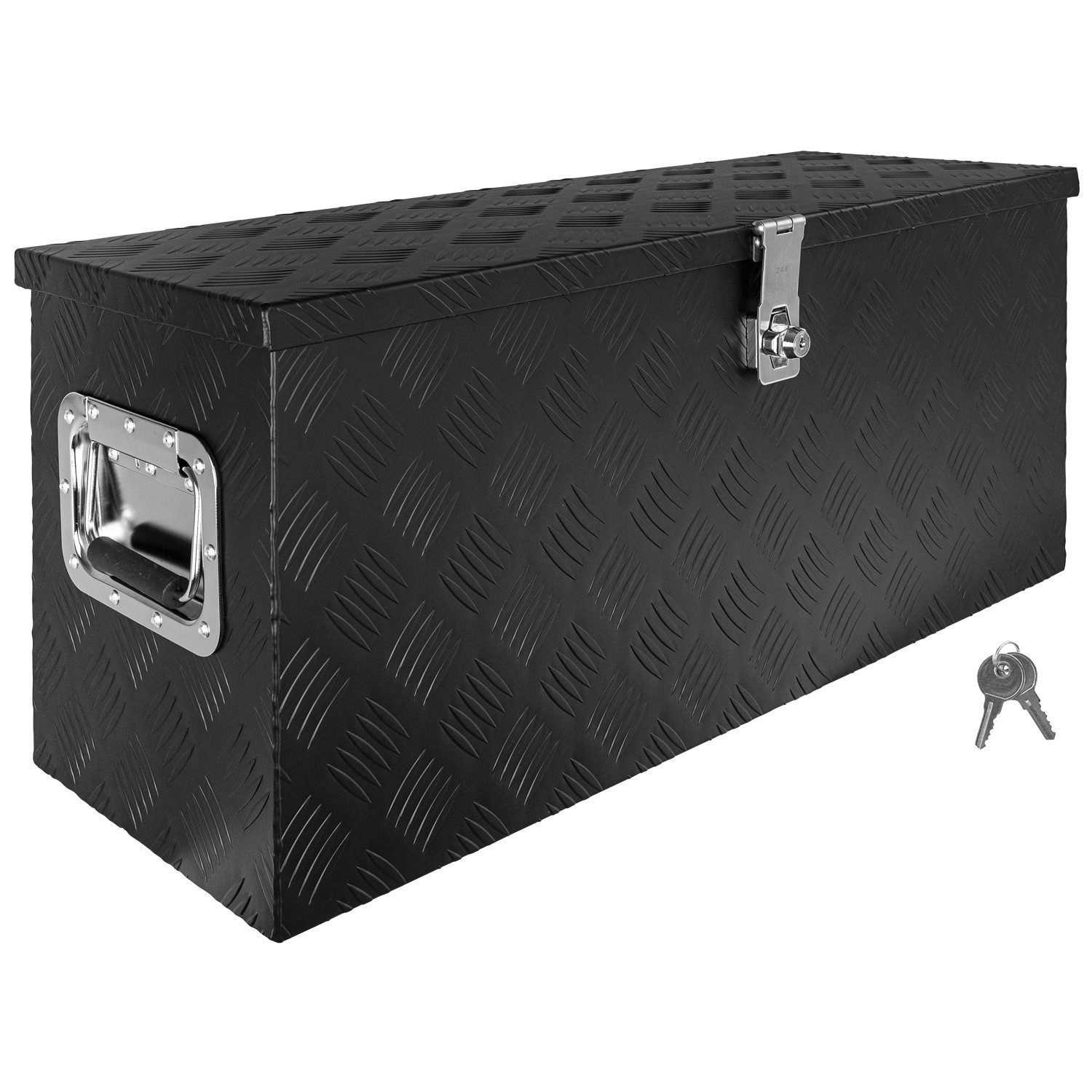 Trucky Anhänger-Deichselbox Deichselbox Werkzeugkasten Truckbox Alu Box Transportbox D080 Schwarz