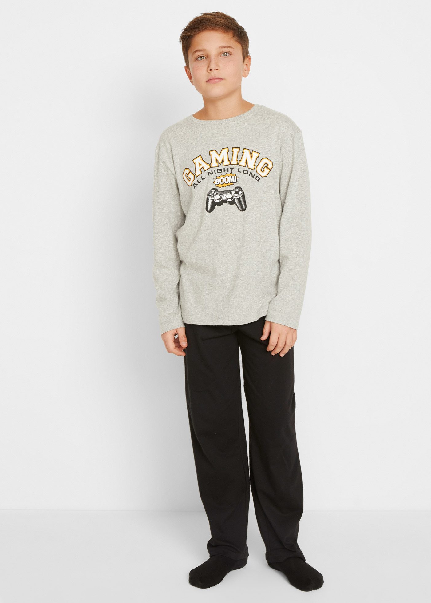 bonprix Pyjama (Set, 2 tlg) mit großem Frontmotiv