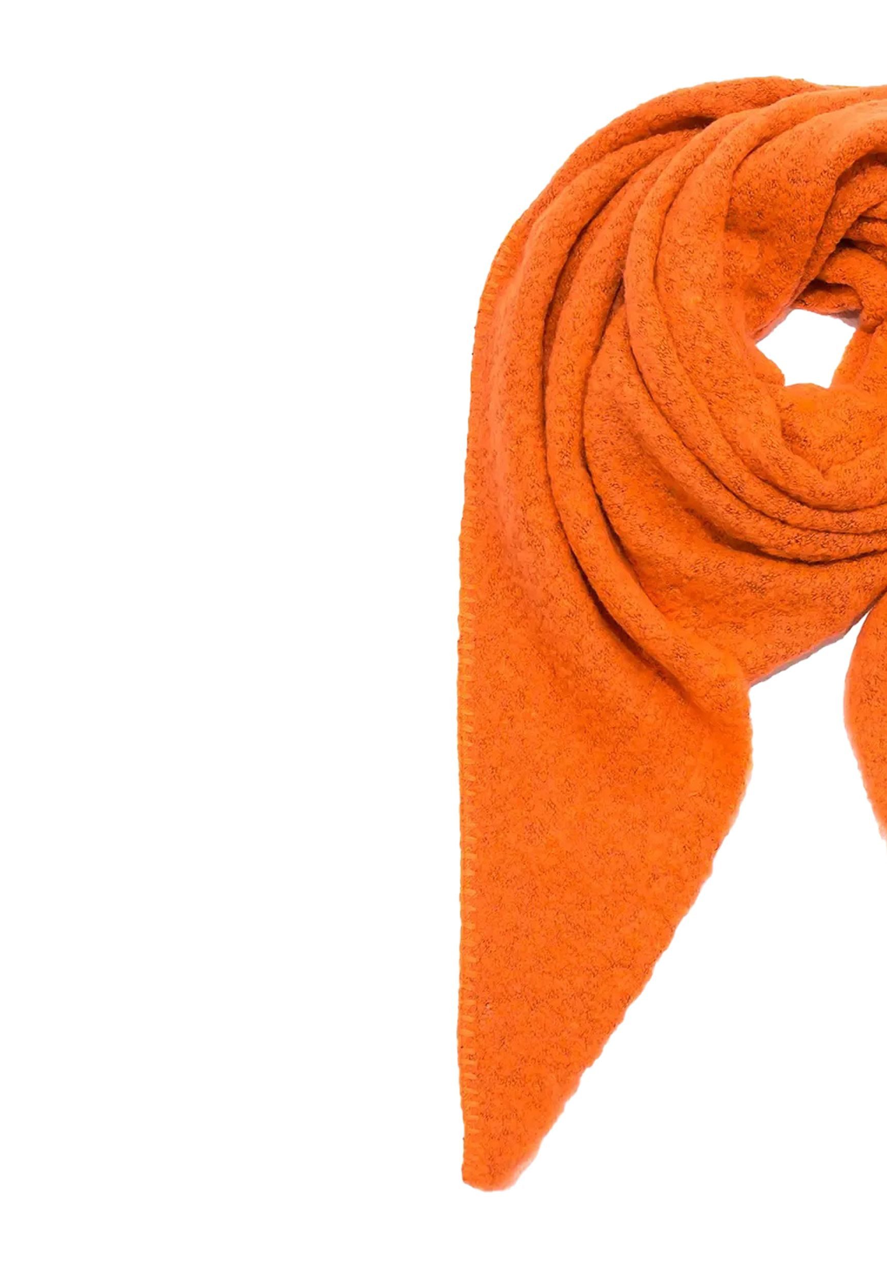 Faera Modeschal Bouclé Dreieckstuch cozy Material, 8148 in Neon Orange