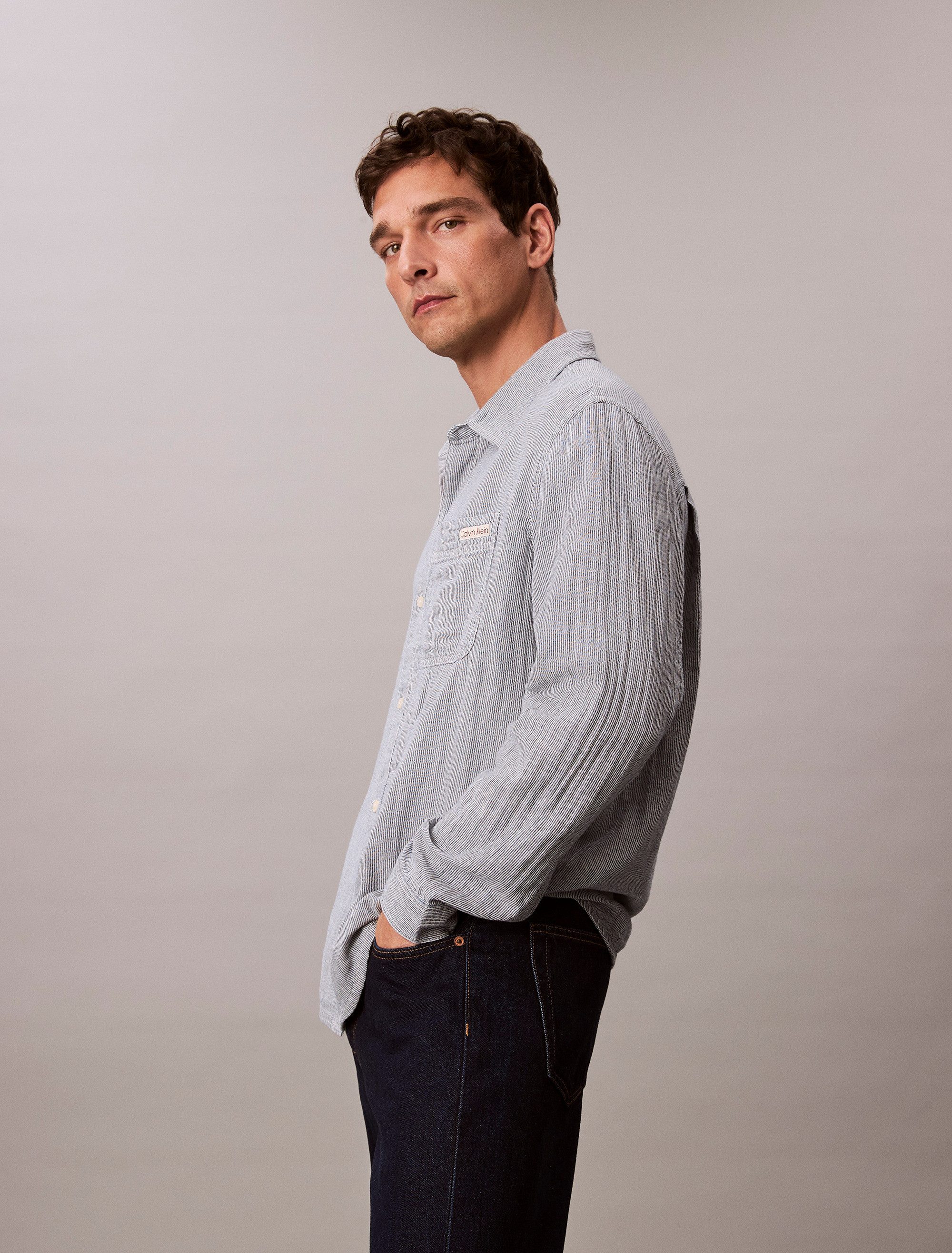 Calvin Klein Jeans Langarmhemd CASUAL CLASSIC Mit Rundhalsausschnitt günstig online kaufen