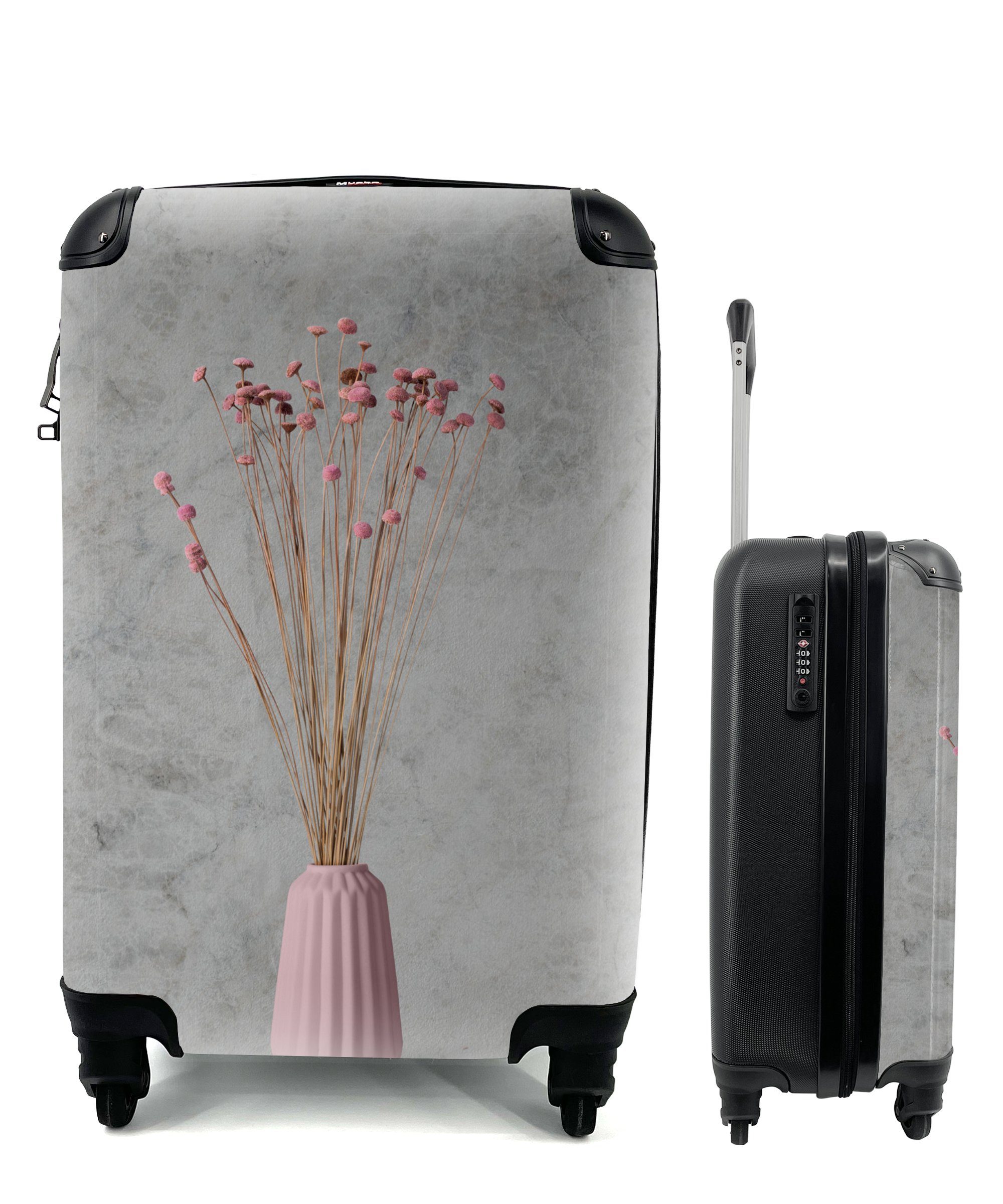 MuchoWow Handgepäckkoffer Blumen - Vase - Stilleben, 4 Rollen, Reisetasche mit rollen, Handgepäck für Ferien, Trolley, Reisekoffer