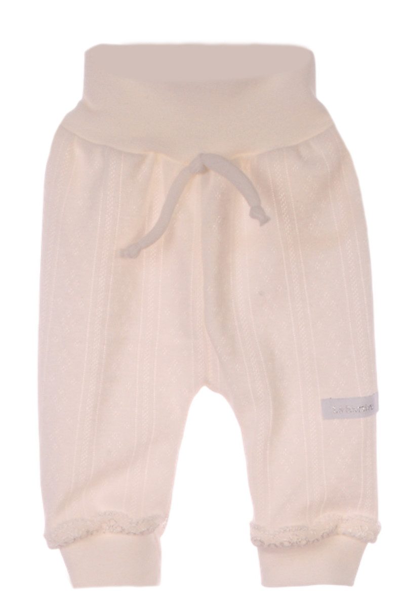Schlupfhose Baby Hose sommerliche Babyhose leicht creme lachstöne Erstlingshose