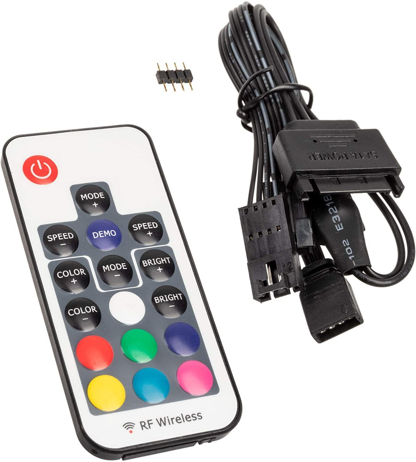 Kolink LED Stripe »Inspire L2 ARGB Controller«, 4-Pin, 12V, Gaming RGB  Controller SATA für digital adressierbare RGB-LEDs mit RF-Fernbedienung,  über 300 Farbeinstellungen, schwarz