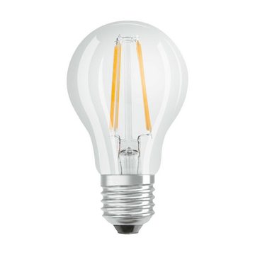 Ledvance LED-Leuchtmittel Osram LED E27 A60 Filament Klar 6.5W =60W Neutralweiß Tageslichtsensor, E27, Neutralweiß